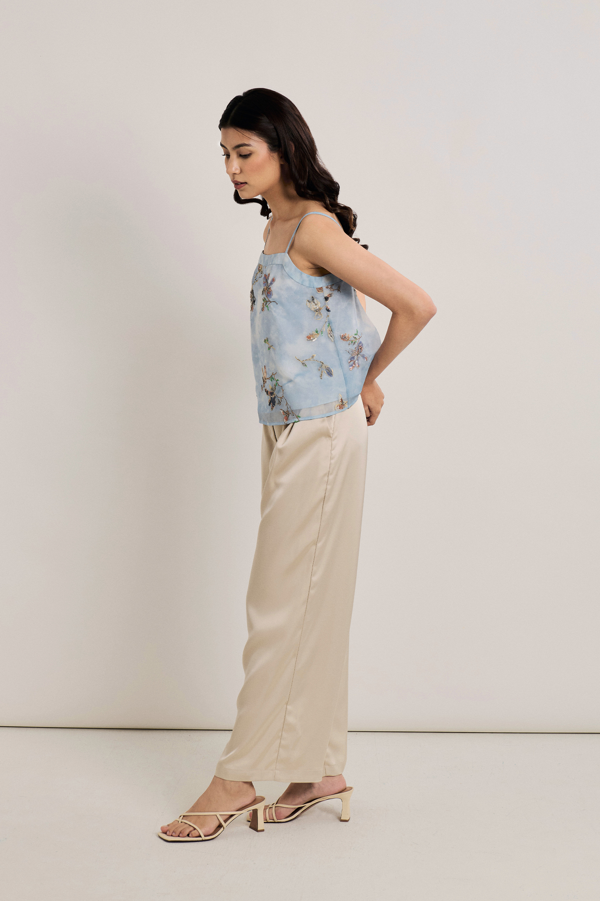 Floral Beaded Cami Top