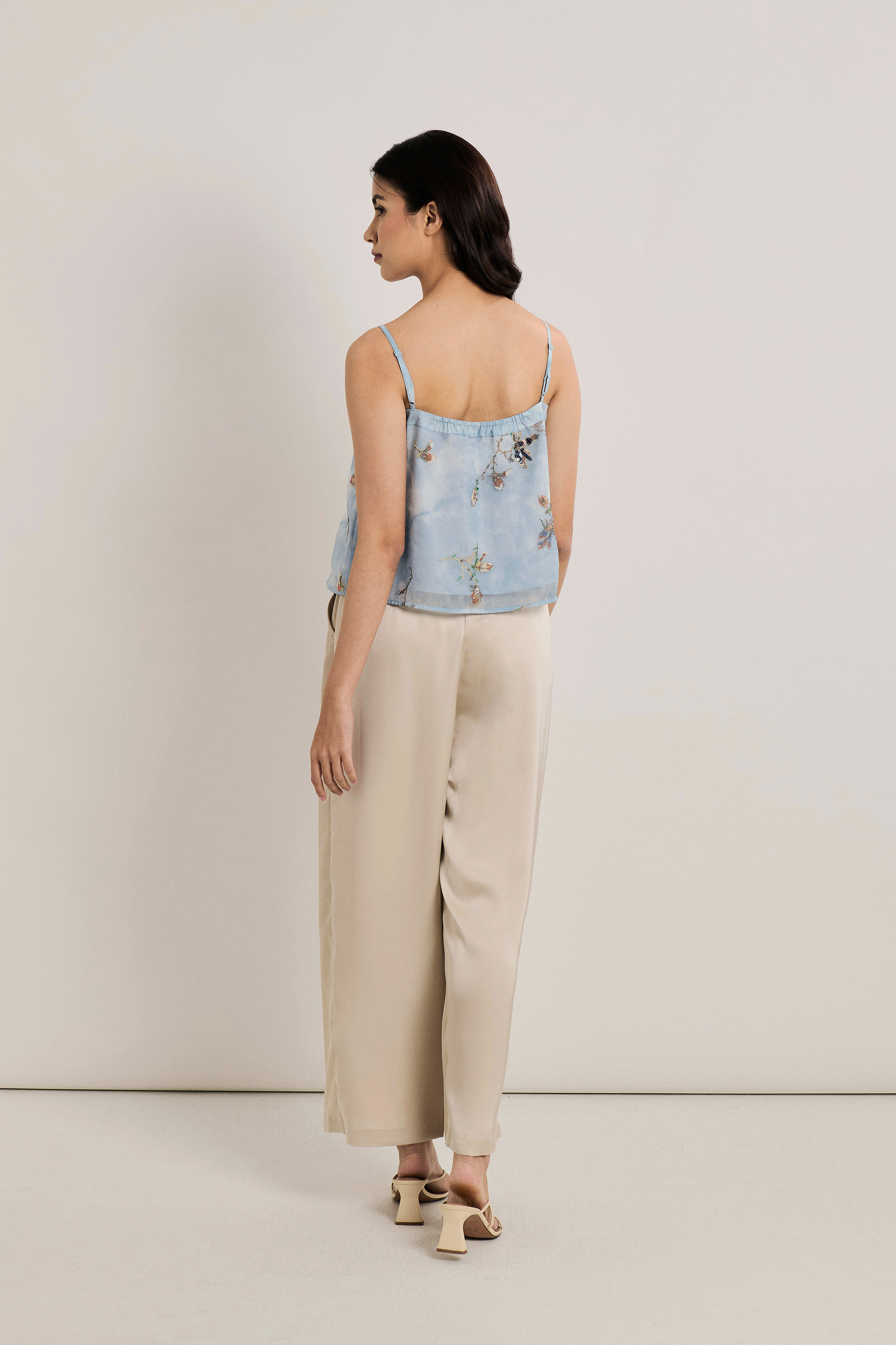 Floral Beaded Cami Top