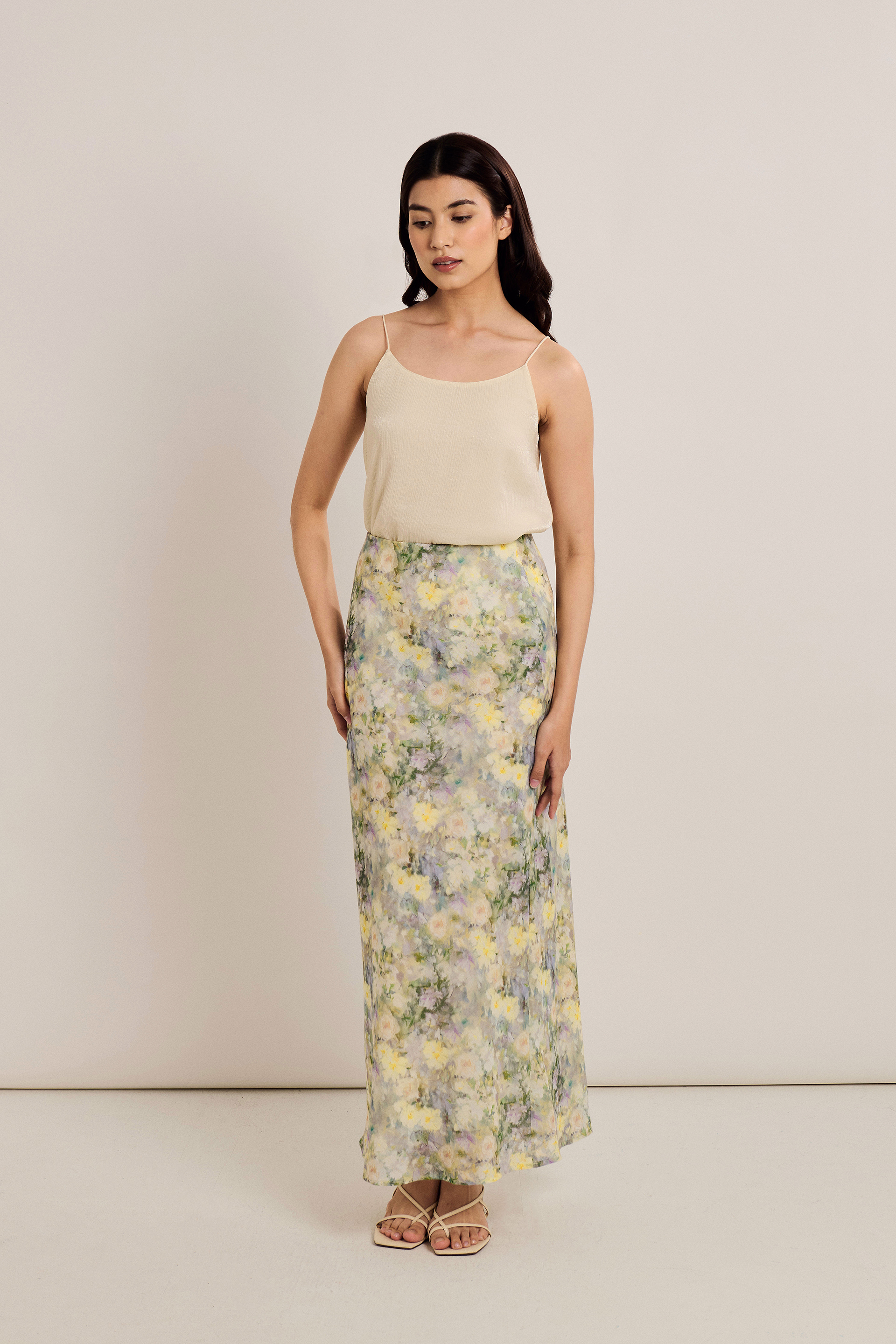 Floral Printed Slip Skirt