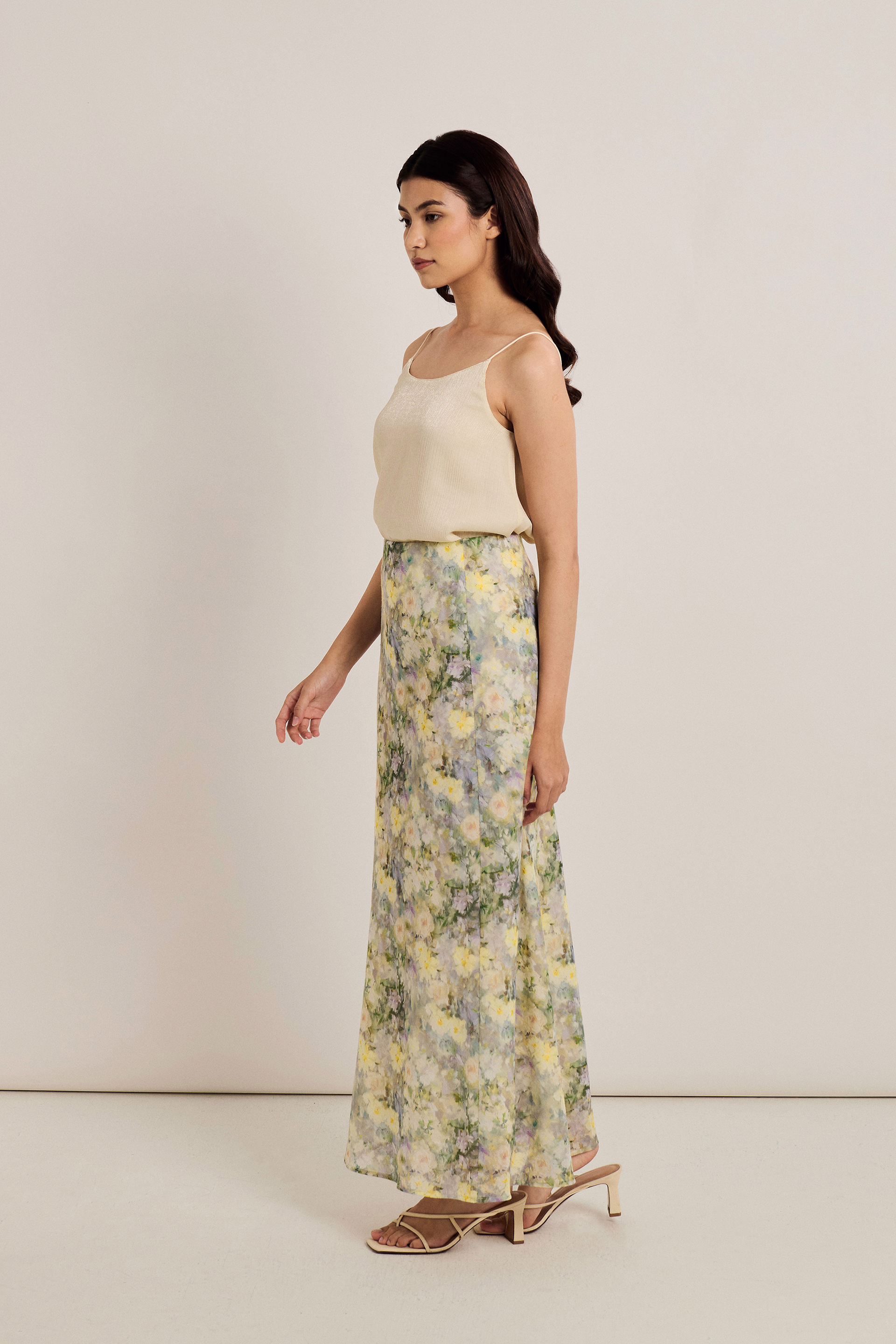 Floral Printed Slip Skirt
