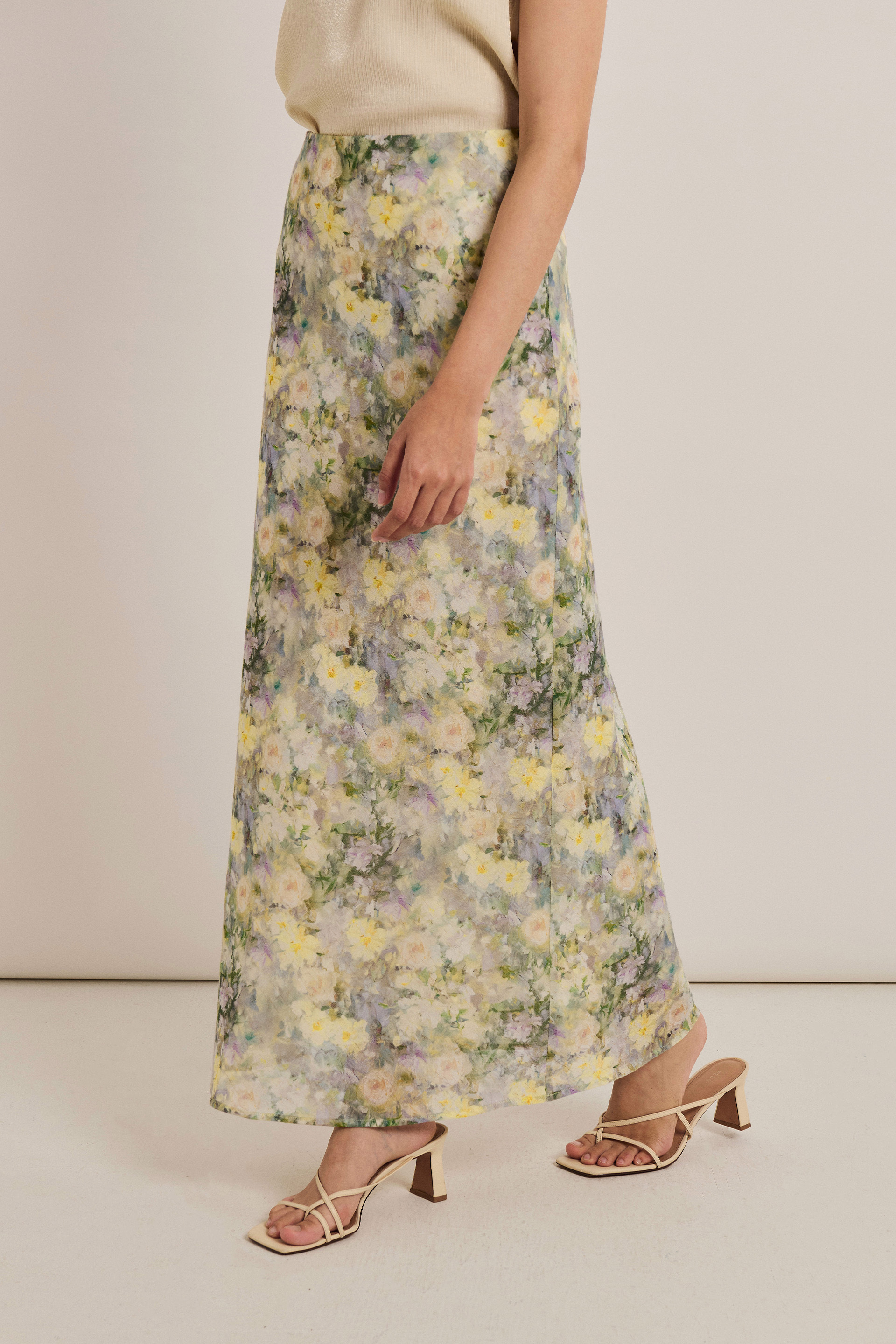 Floral Printed Slip Skirt