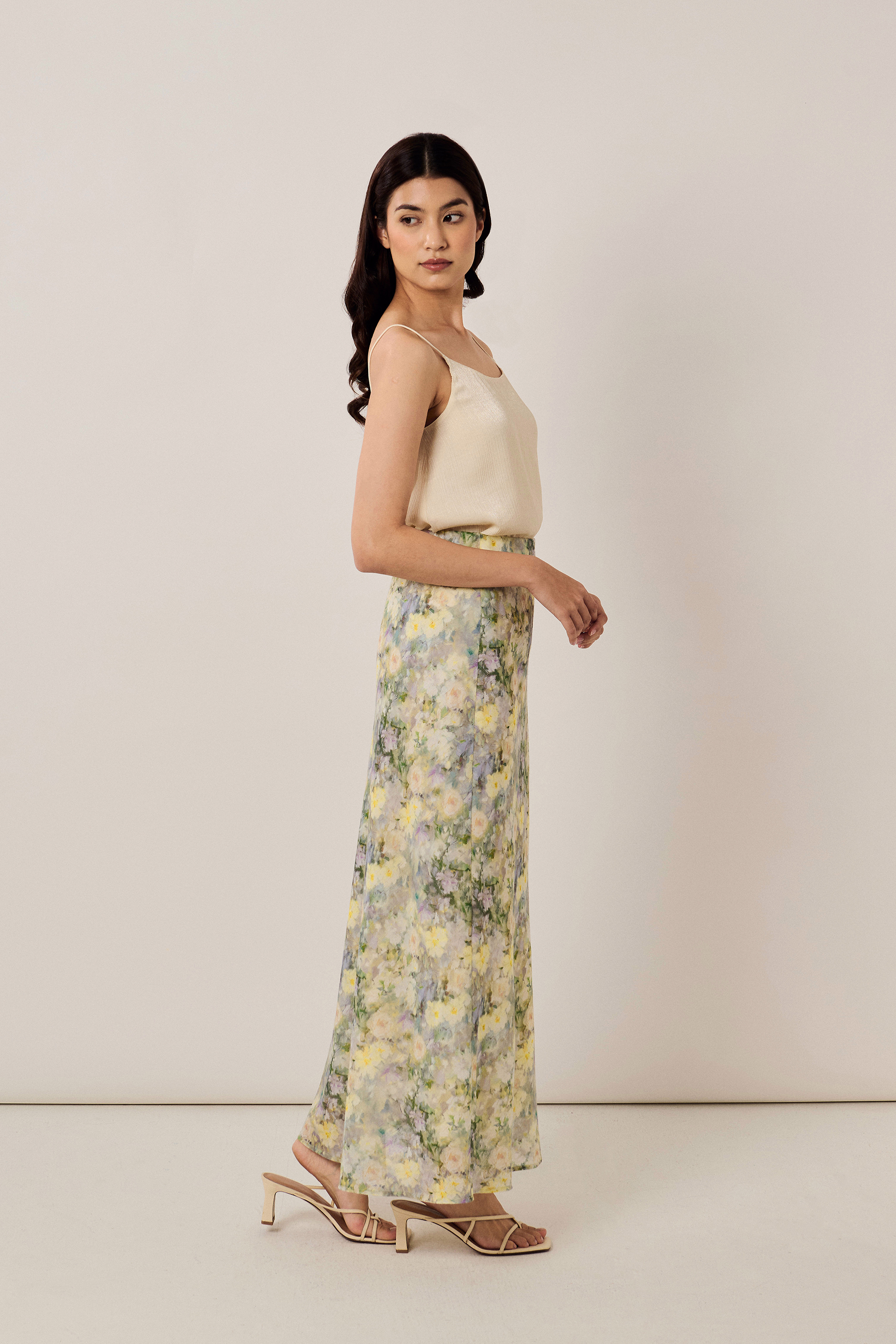 Floral Printed Slip Skirt