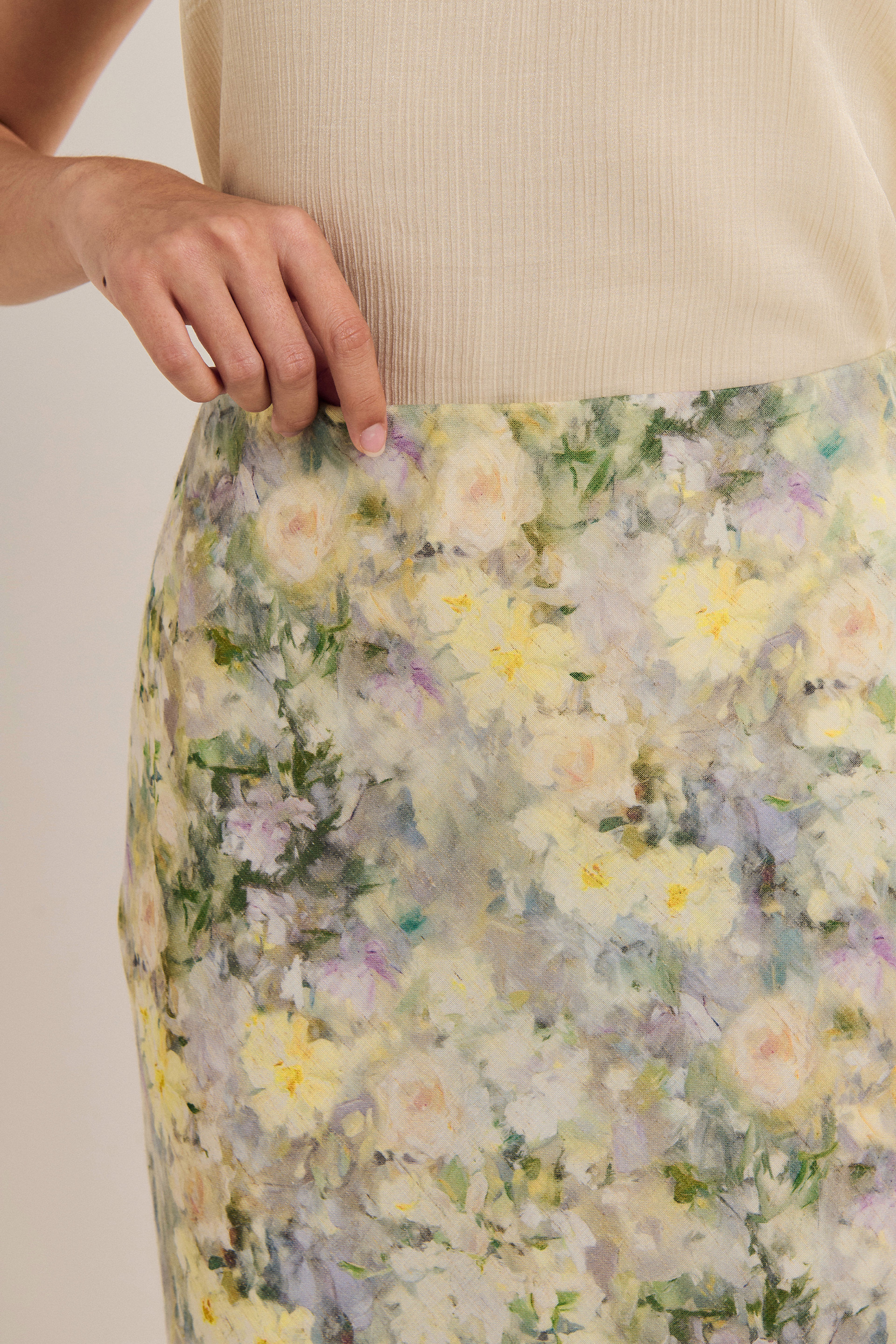 Floral Printed Slip Skirt