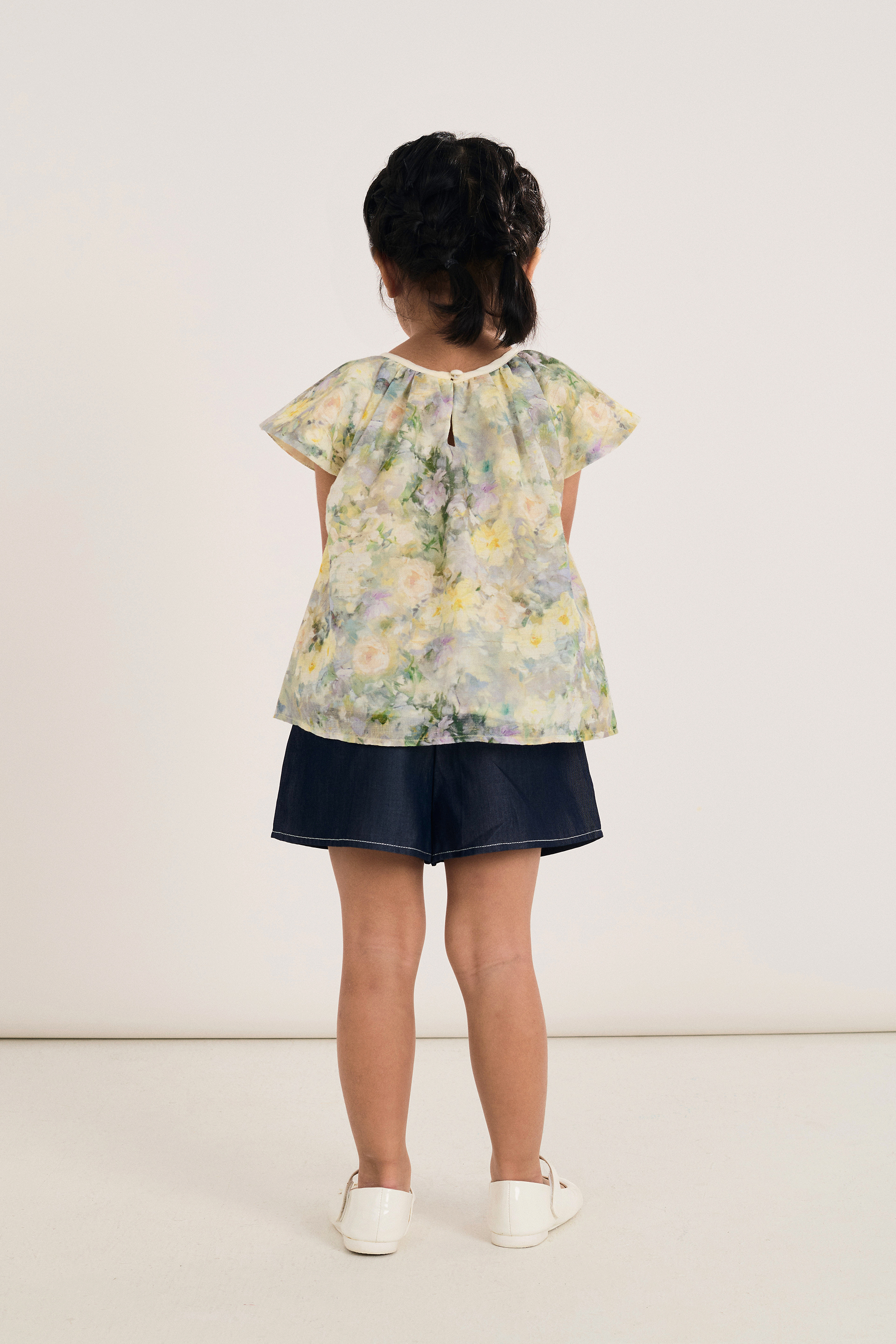 Floral Printed Ruffle-Sleeve Top