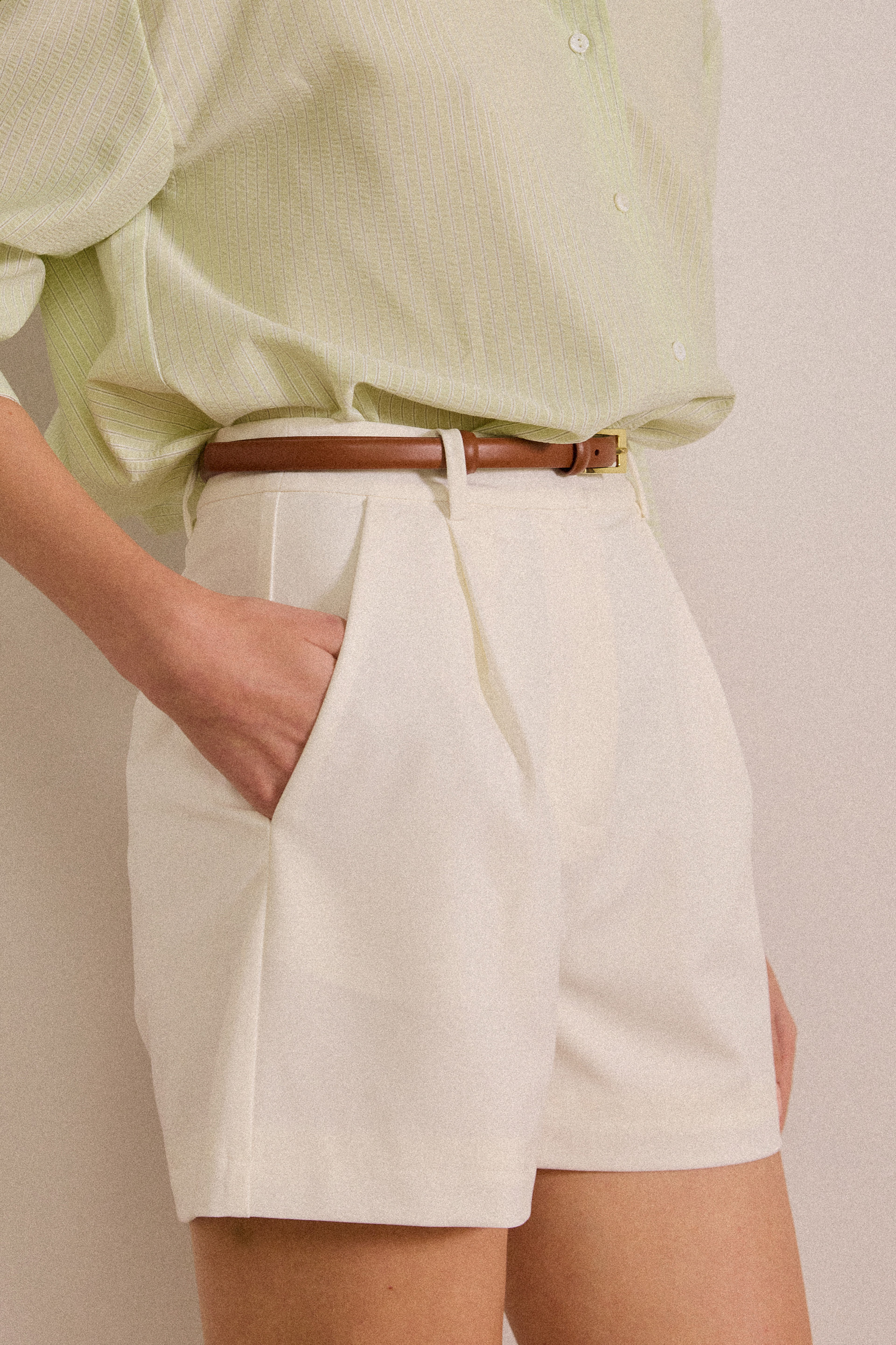 Tailored High-Waisted Shorts