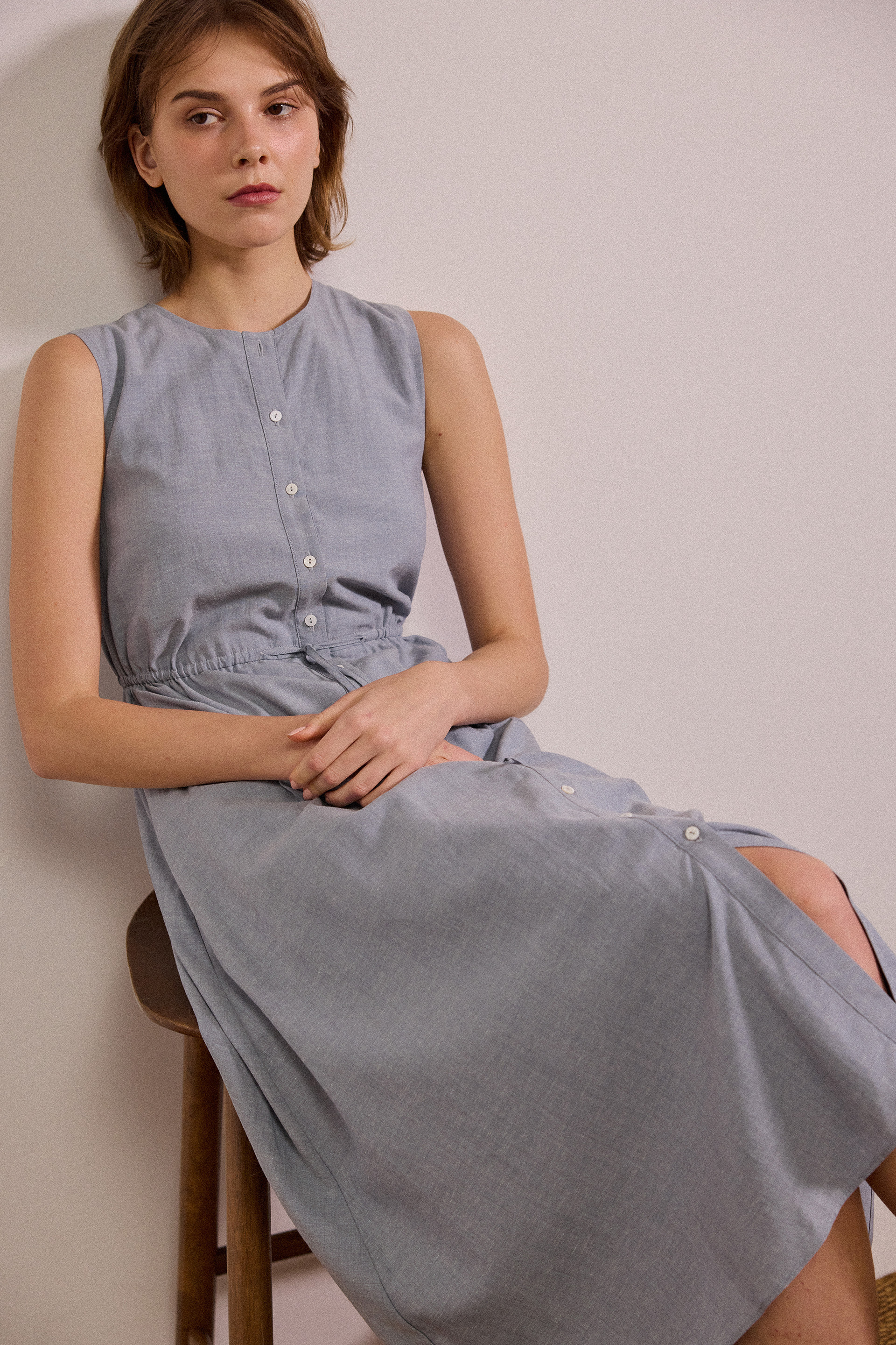 Button-Down Midi Dress