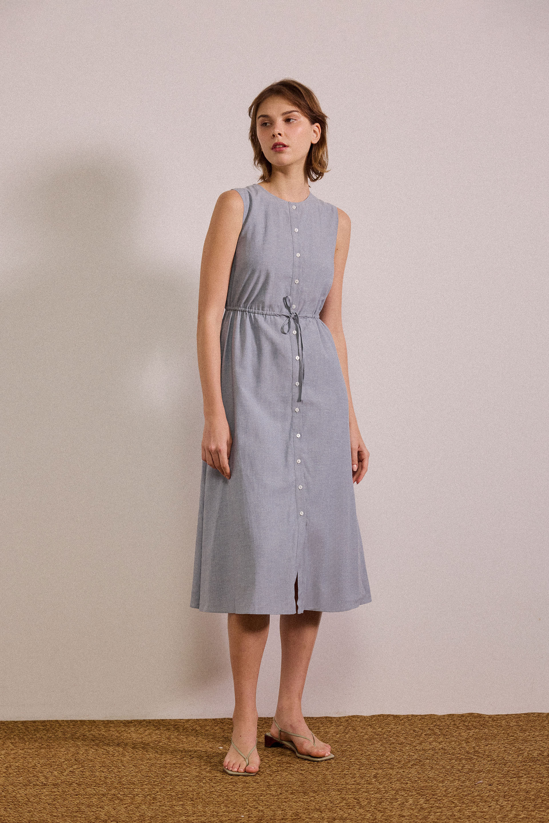 Button-Down Midi Dress