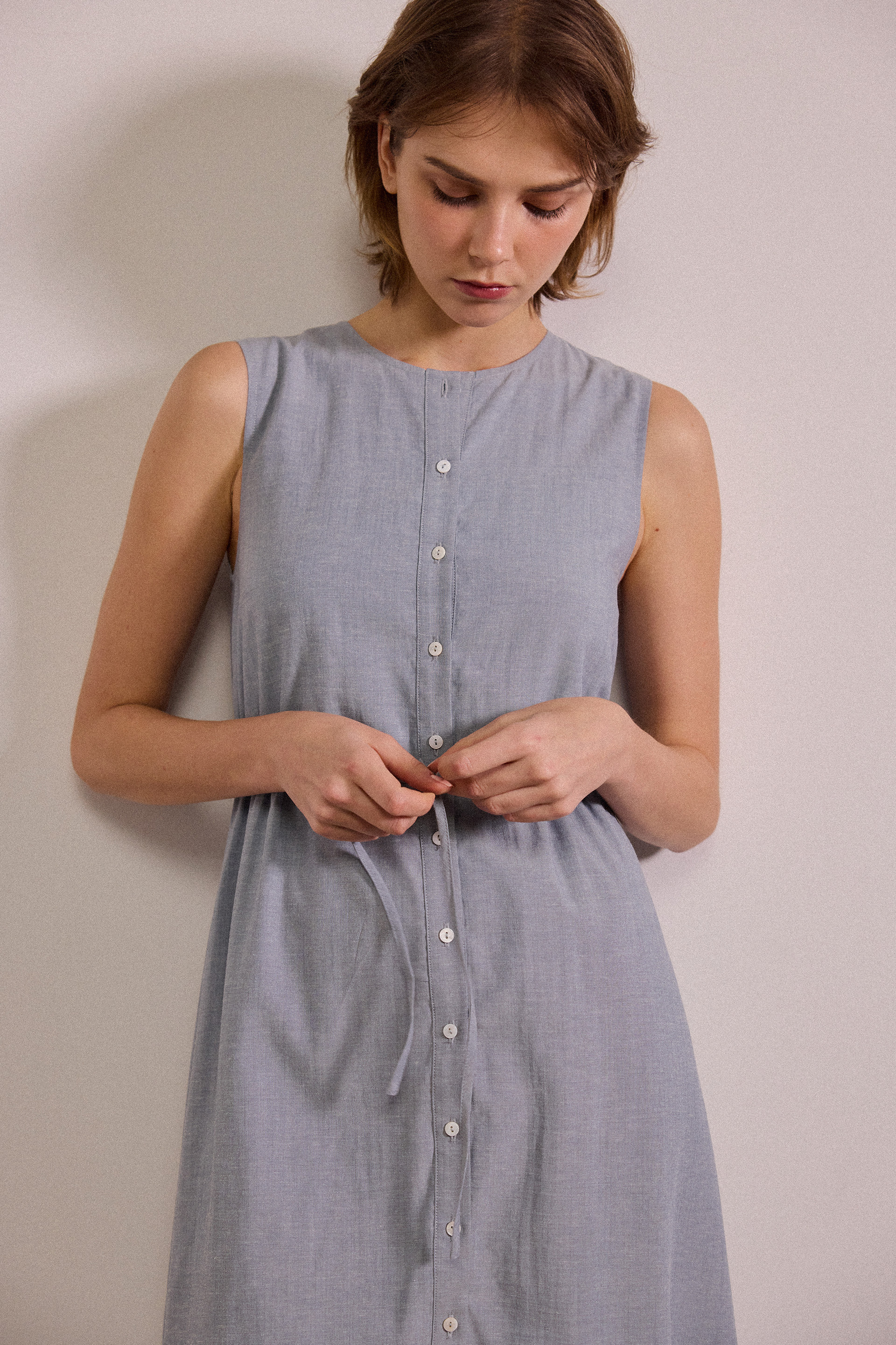 Button-Down Midi Dress