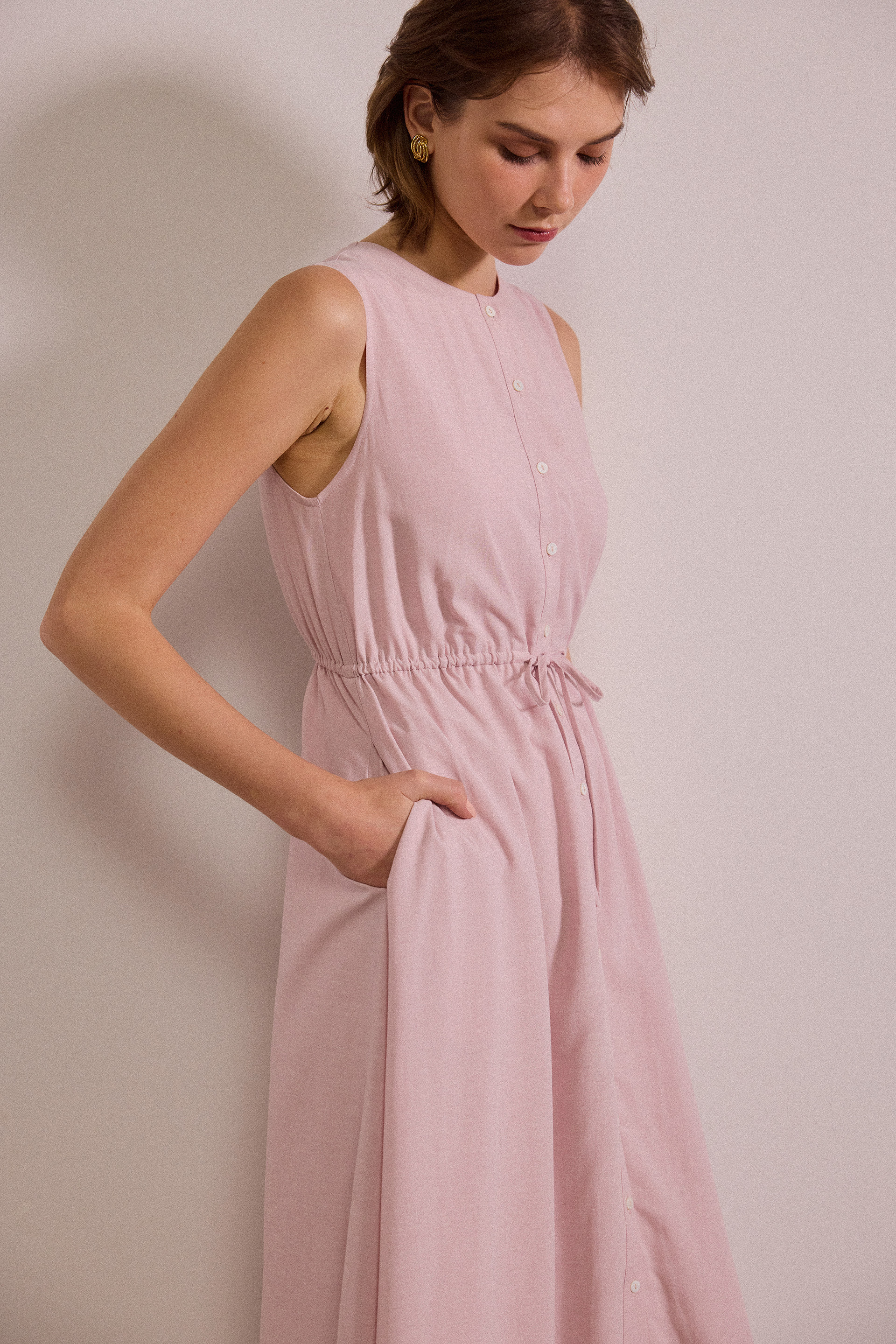 Button-Down Midi Dress