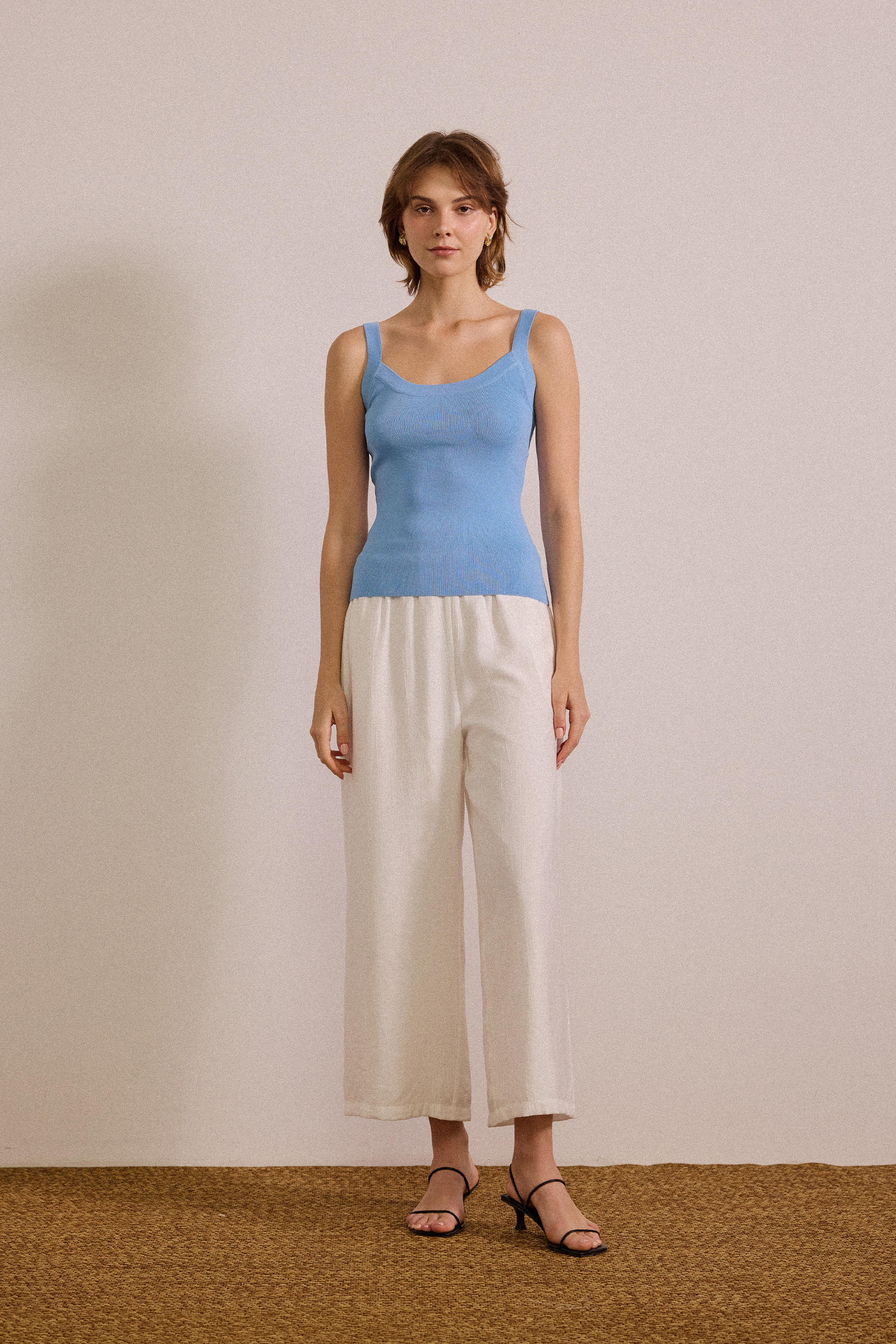 Knitted Scoop Tank Top