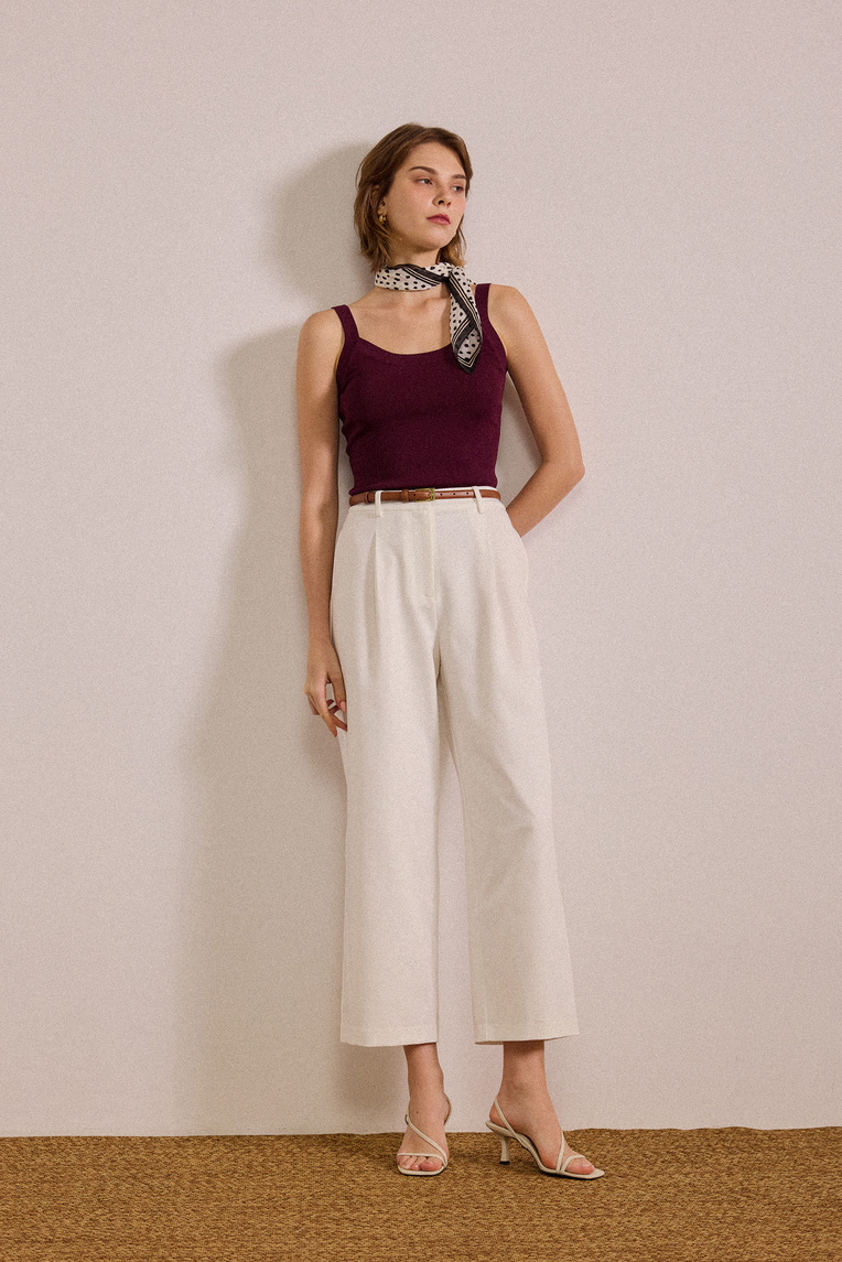 Knitted Scoop Tank Top