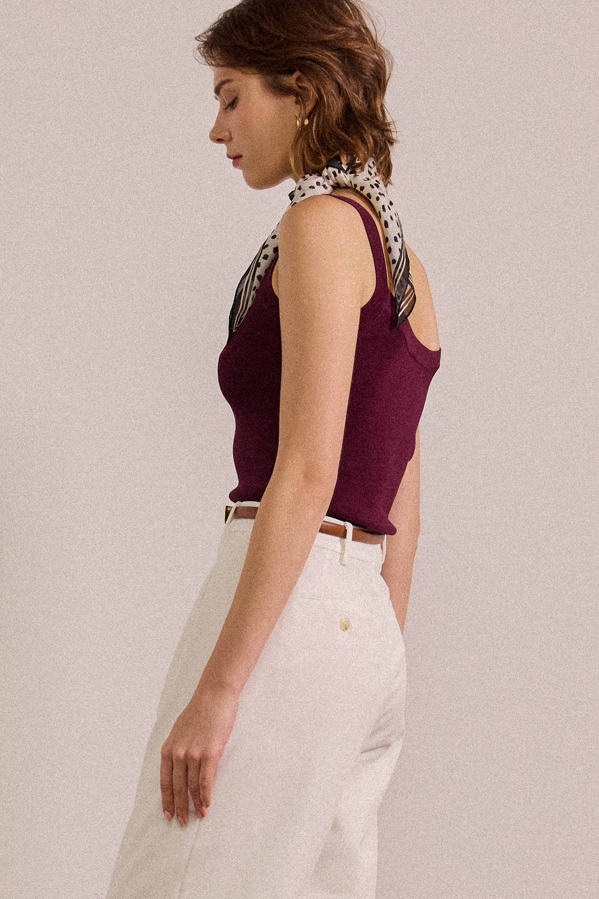 Knitted Scoop Tank Top