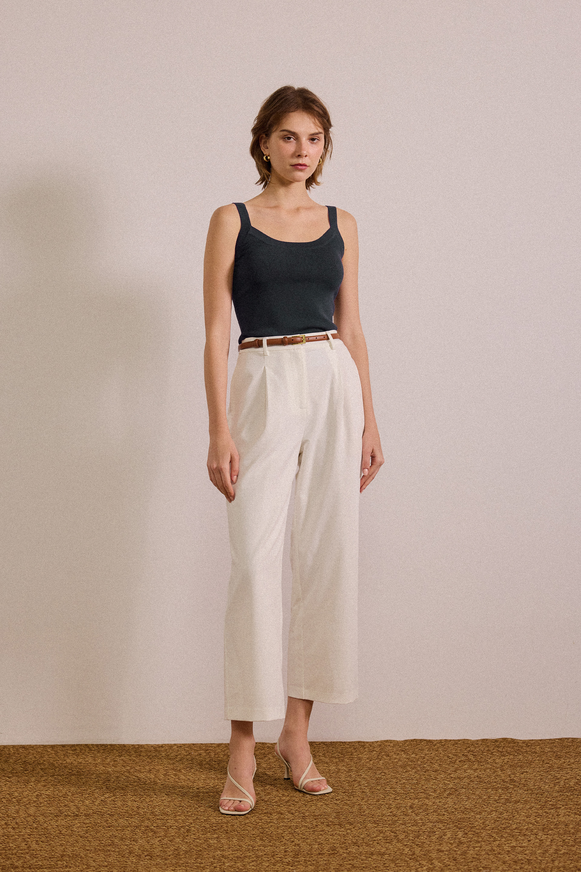 Knitted Scoop Tank Top