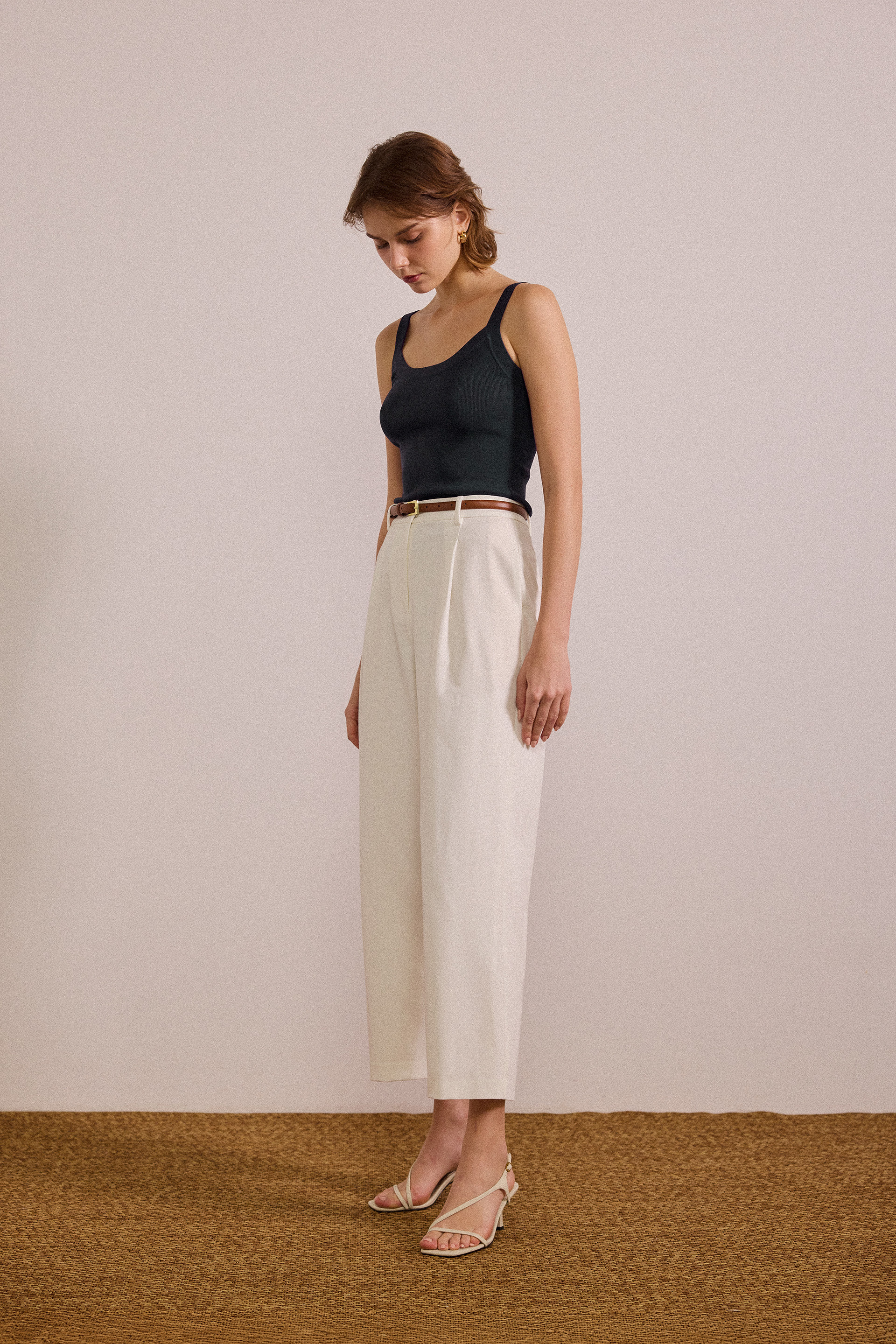 Knitted Scoop Tank Top