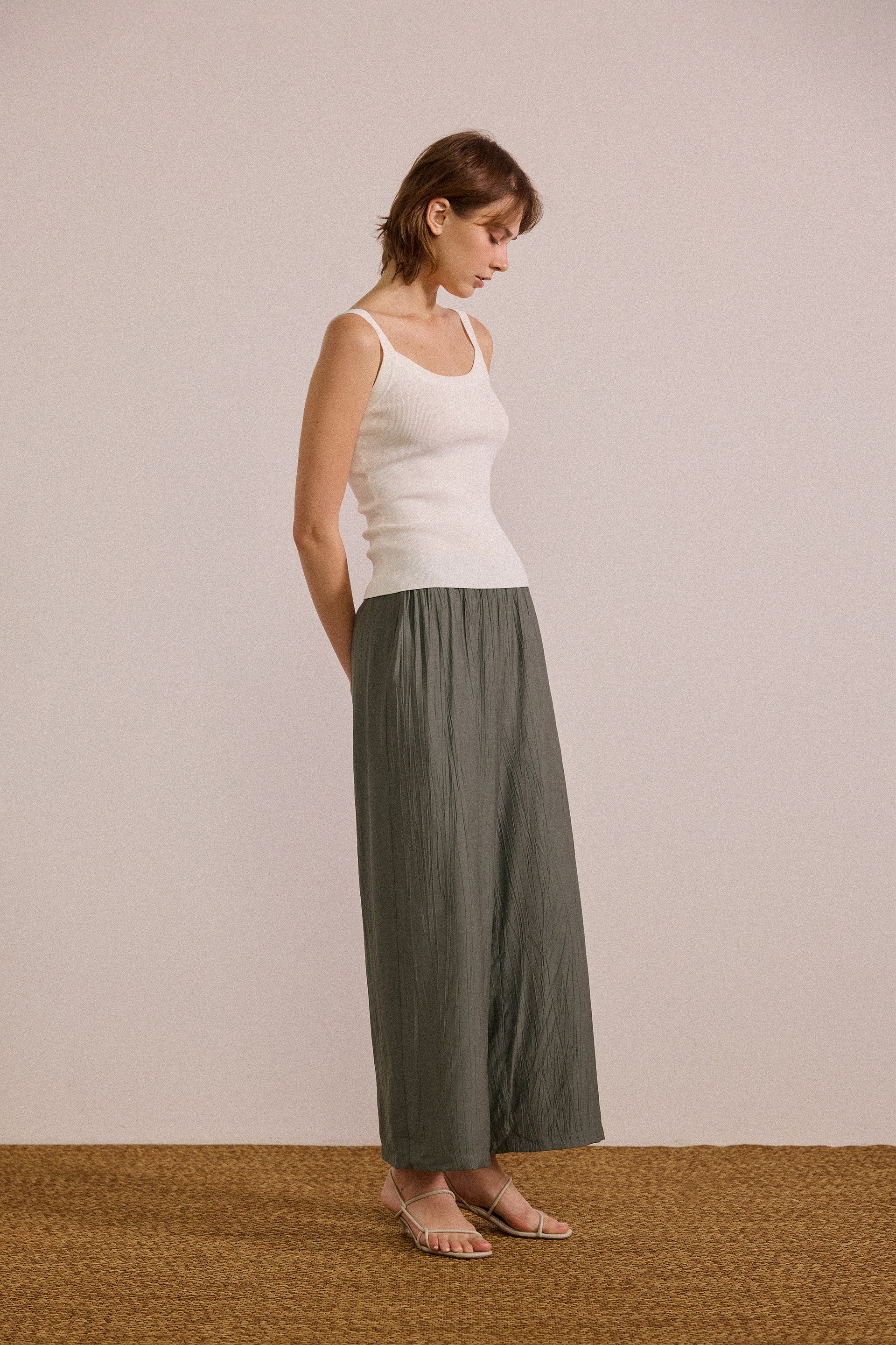 Knitted Scoop Tank Top