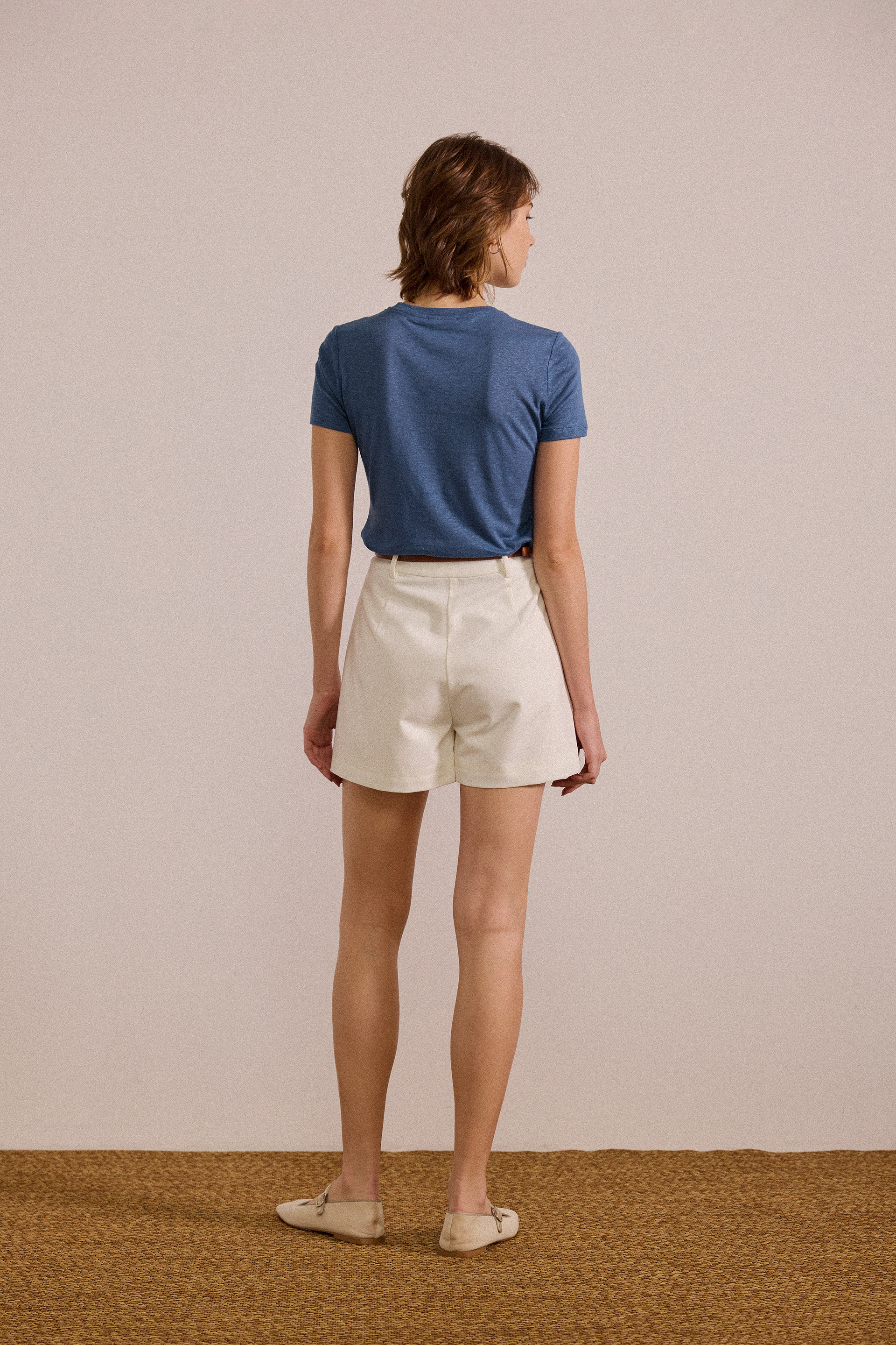 Linen-Blend Classic Tee