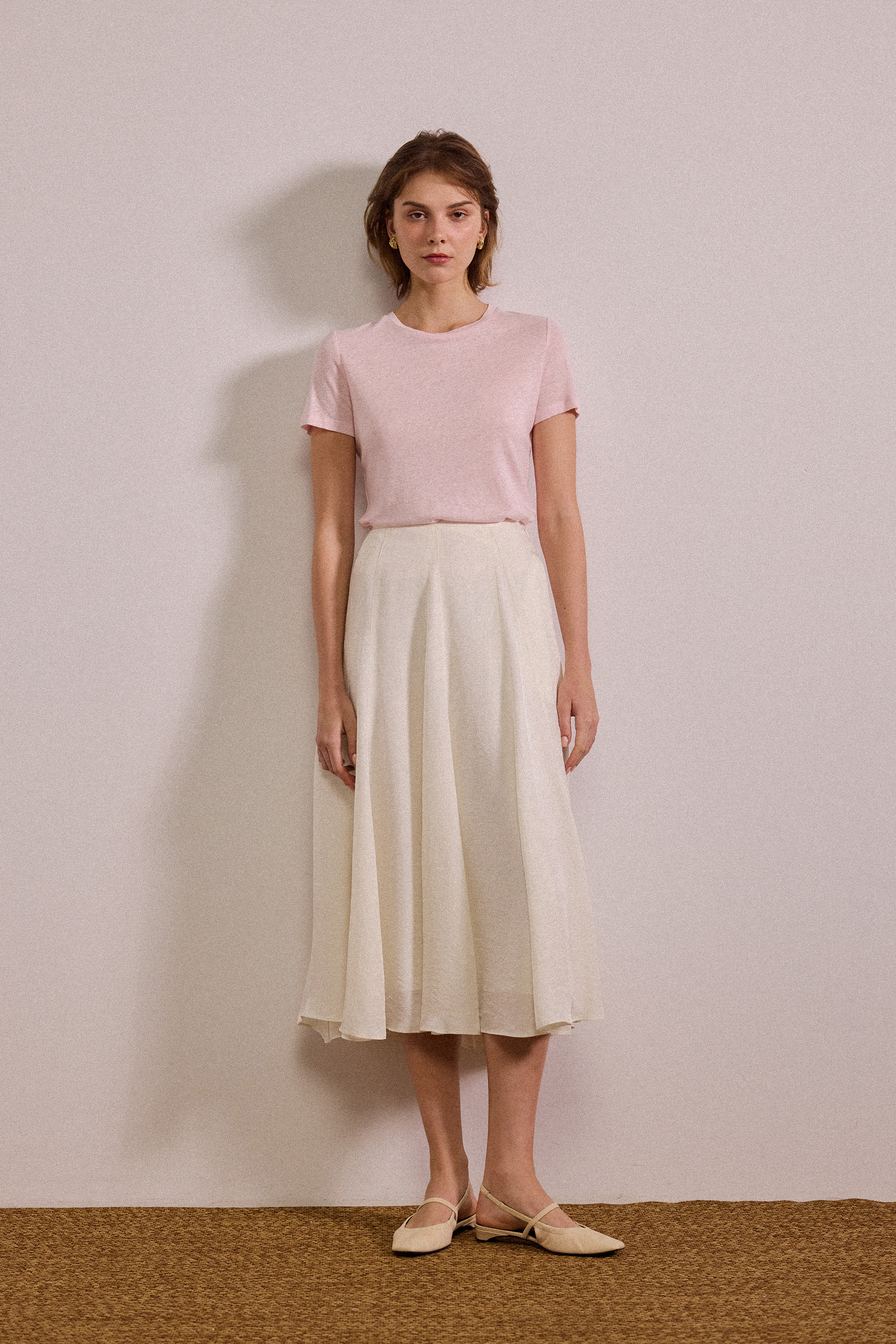 Linen-Blend Classic Tee