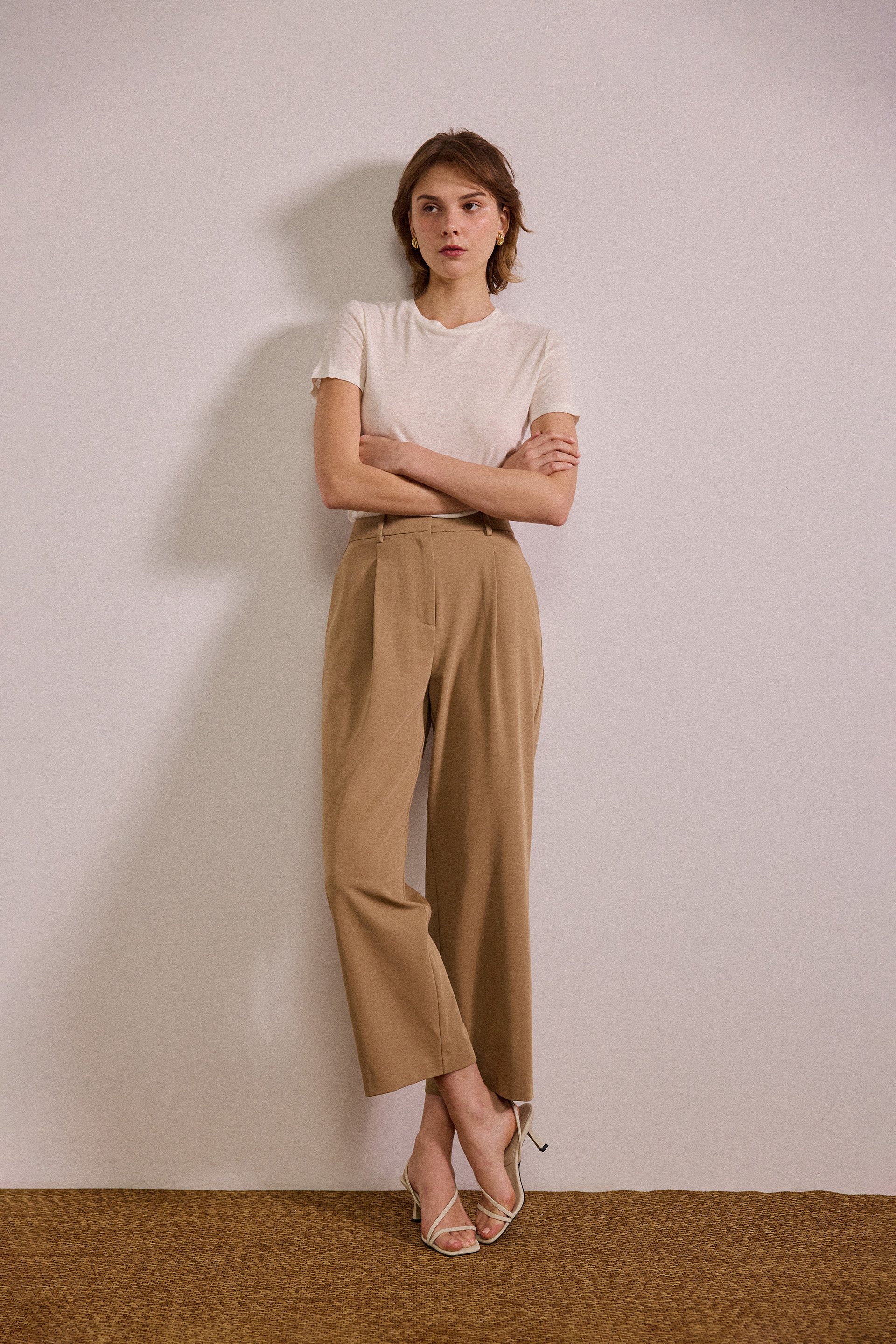 Linen-Blend Classic Tee