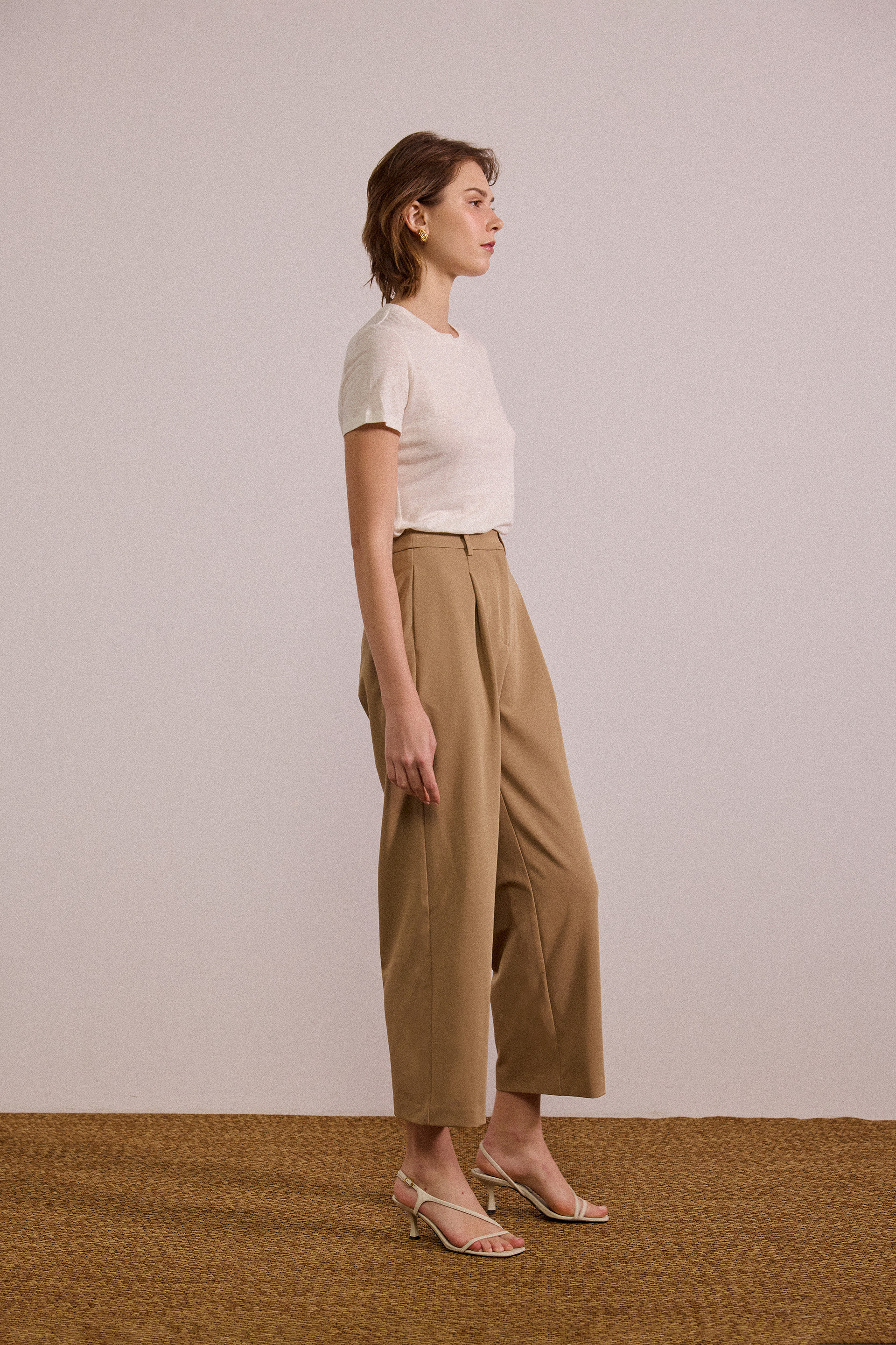 Linen-Blend Classic Tee