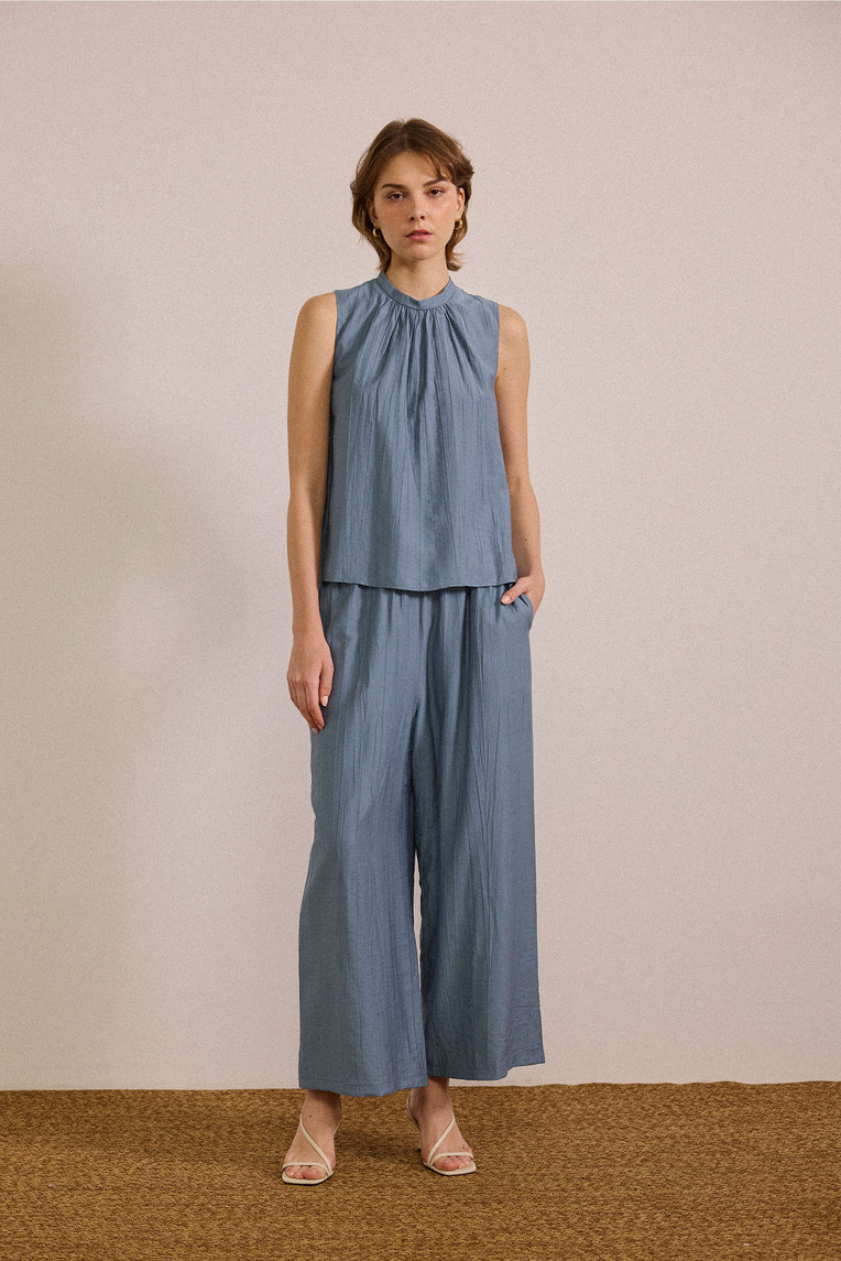 Crinkled Relaxed Pants