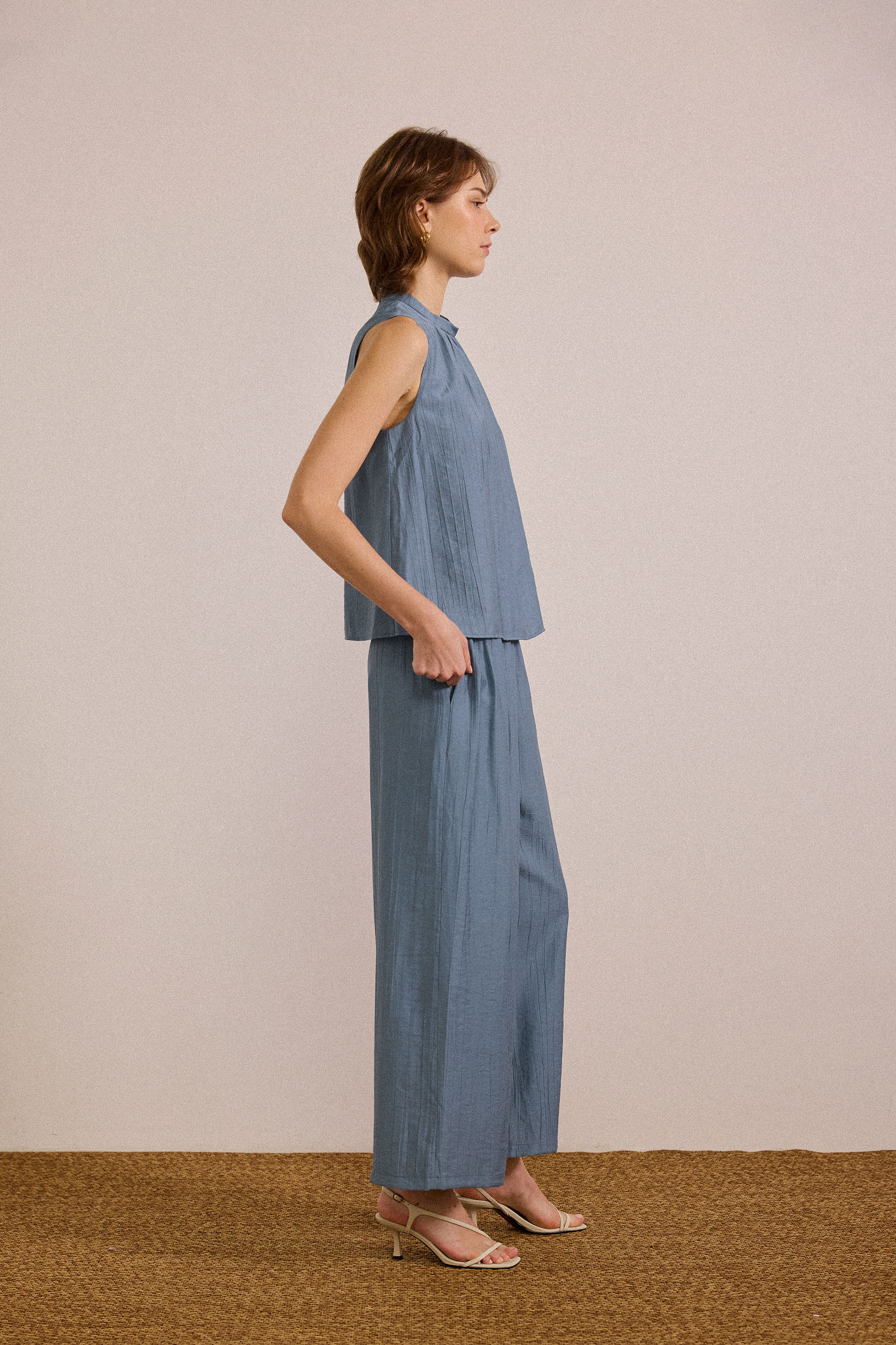 Crinkled Relaxed Pants