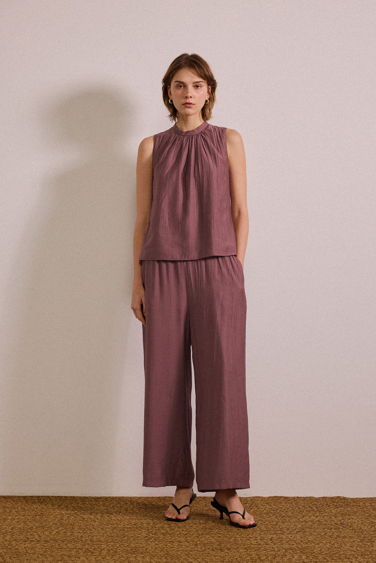 Crinkled Relaxed Pants