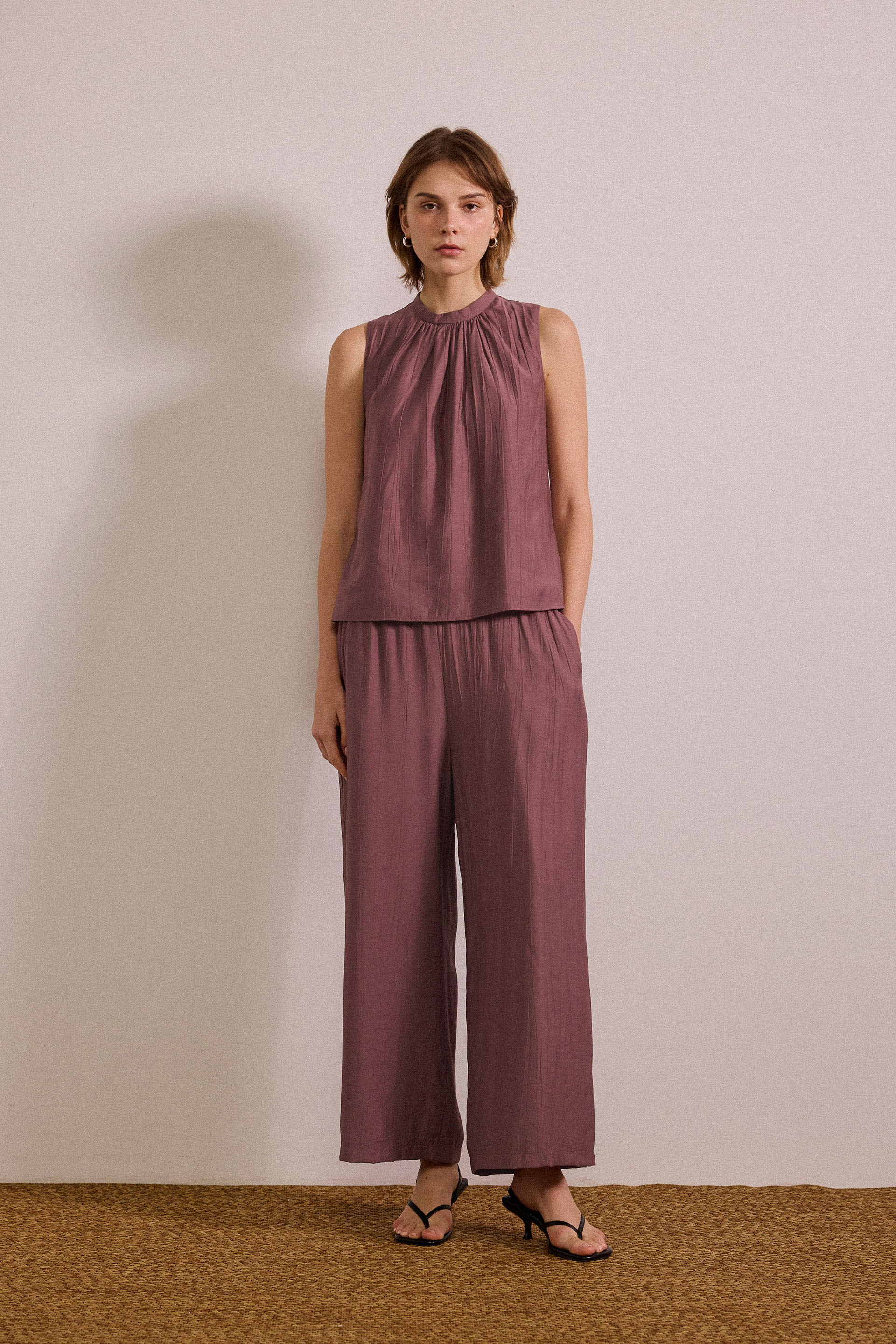 Crinkled Relaxed Pants