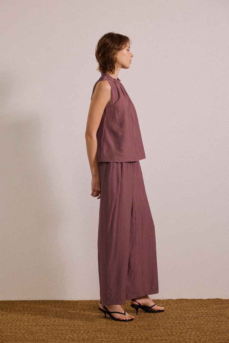 Crinkled Relaxed Pants