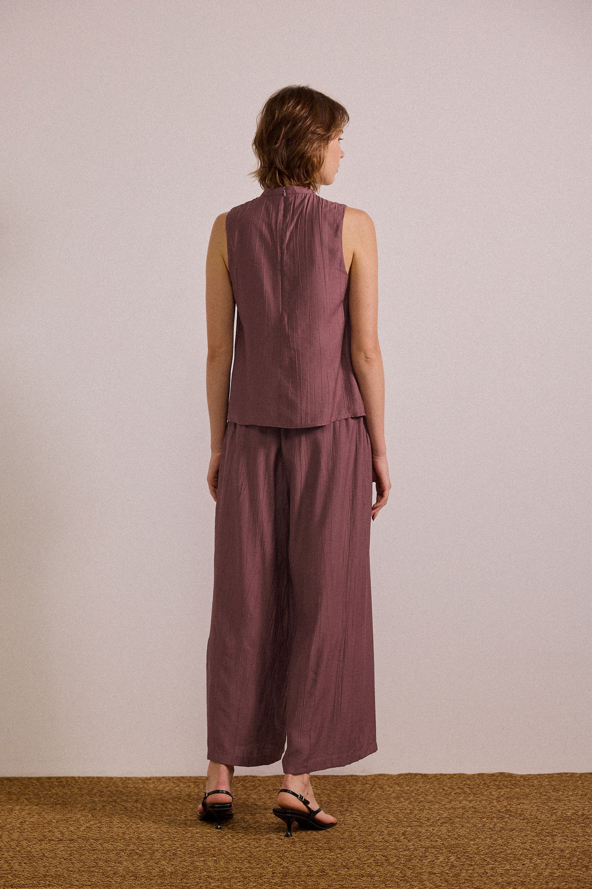 Crinkled Relaxed Pants