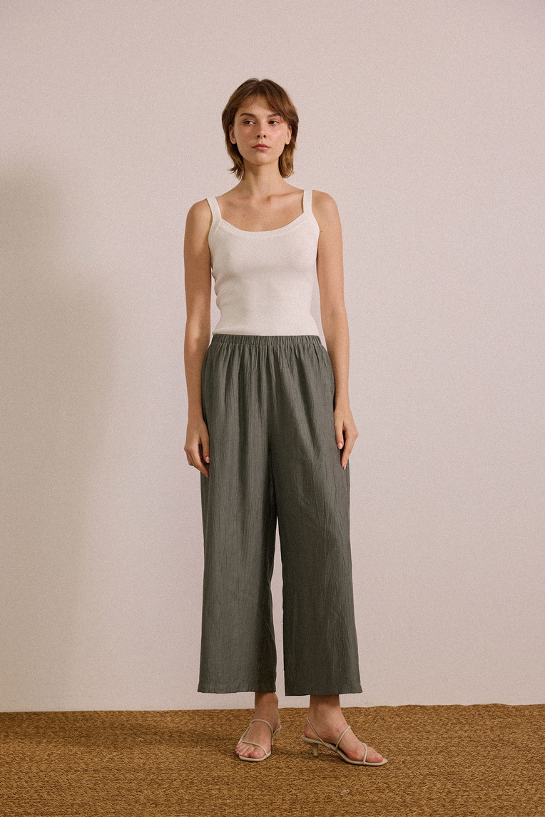 Crinkled Relaxed Pants