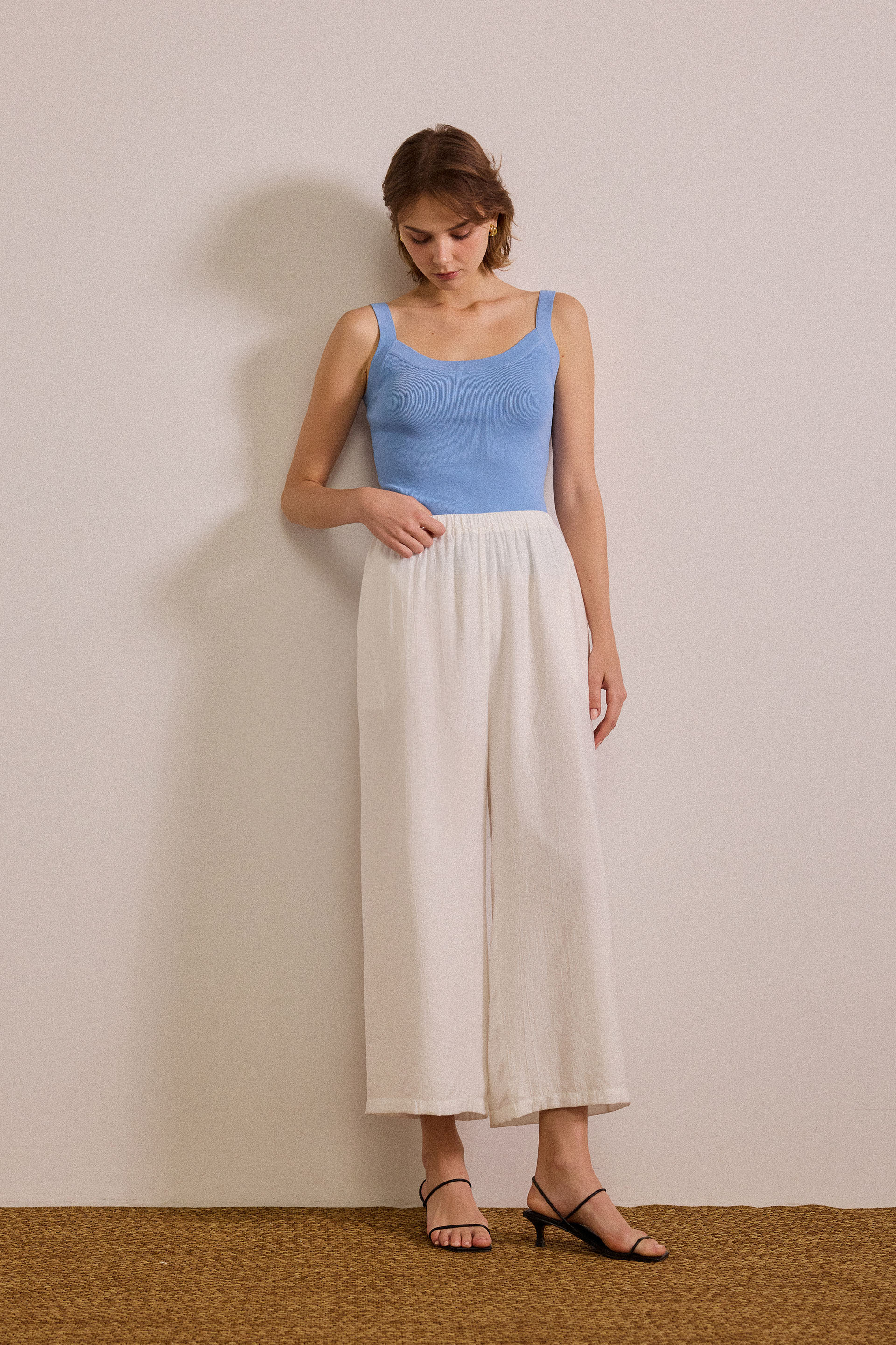 Crinkled Relaxed Pants