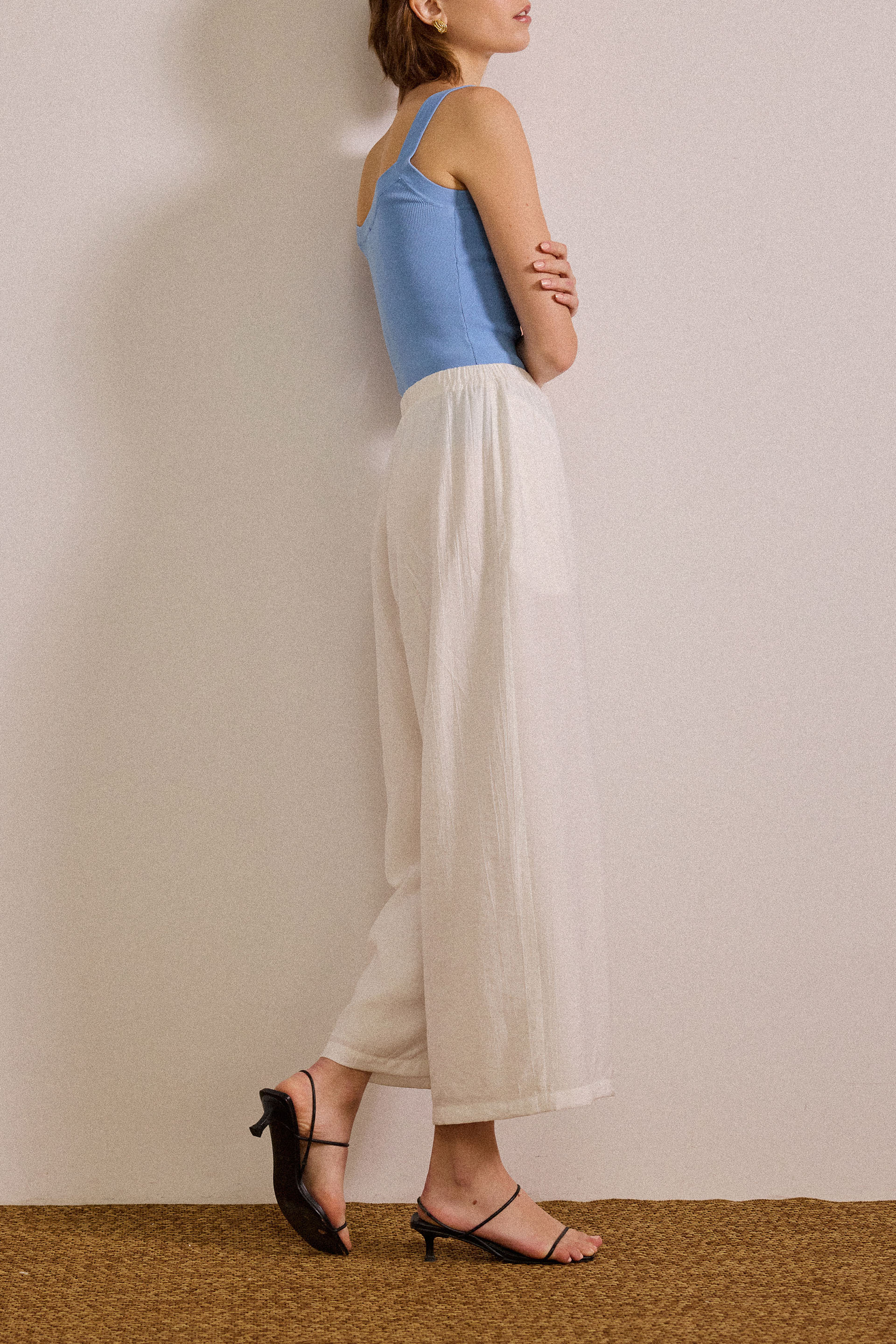 Crinkled Relaxed Pants