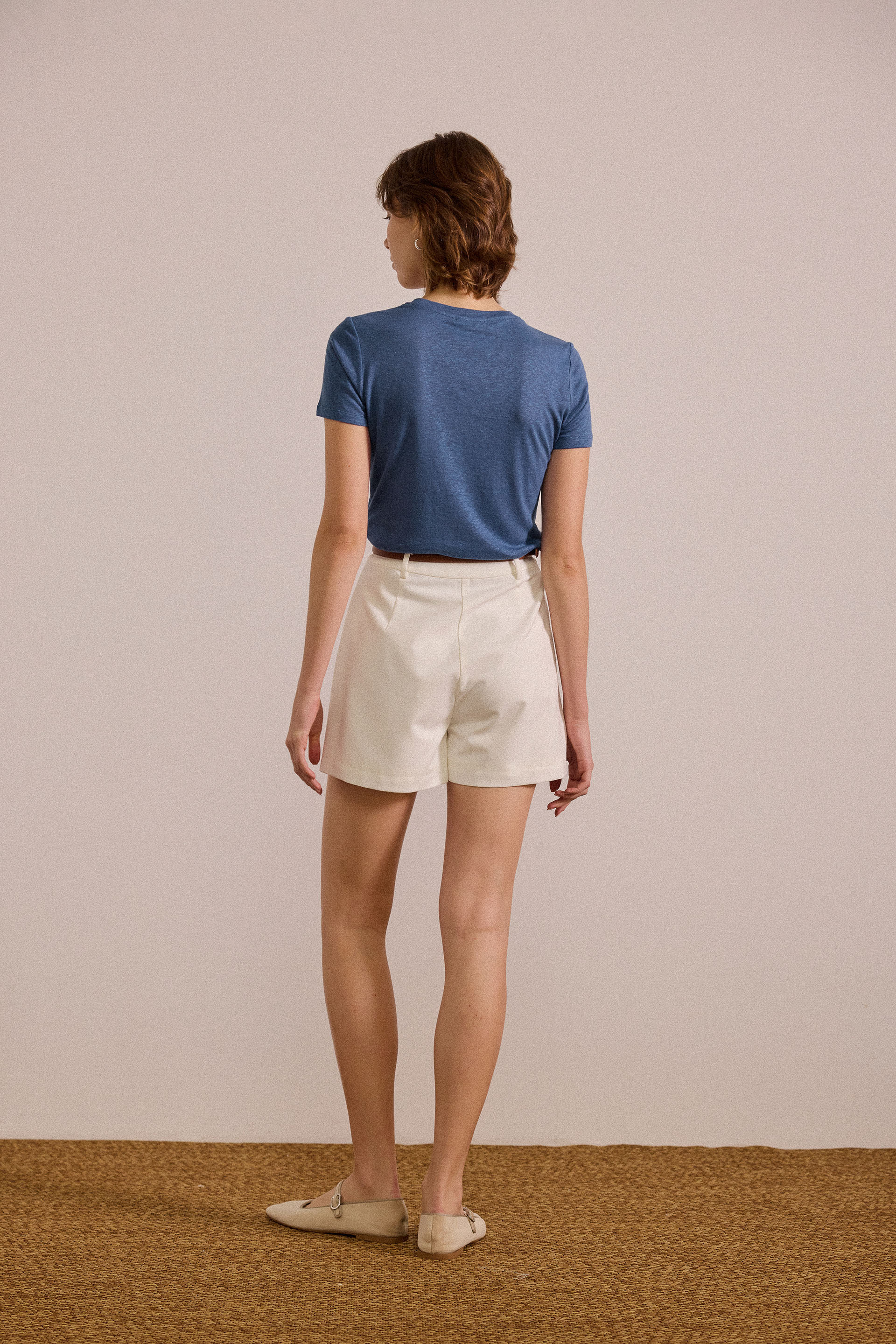 Tailored High-Waisted Shorts