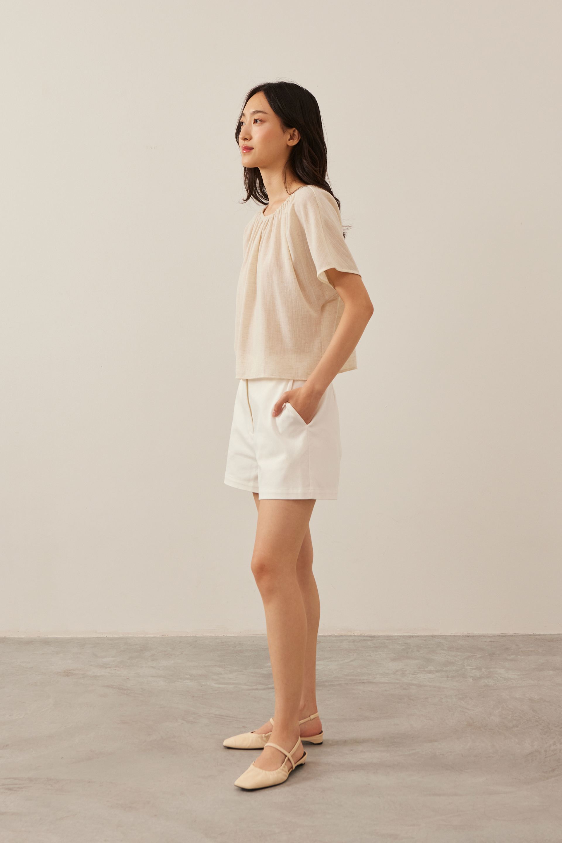 Cotton High-Waisted Shorts