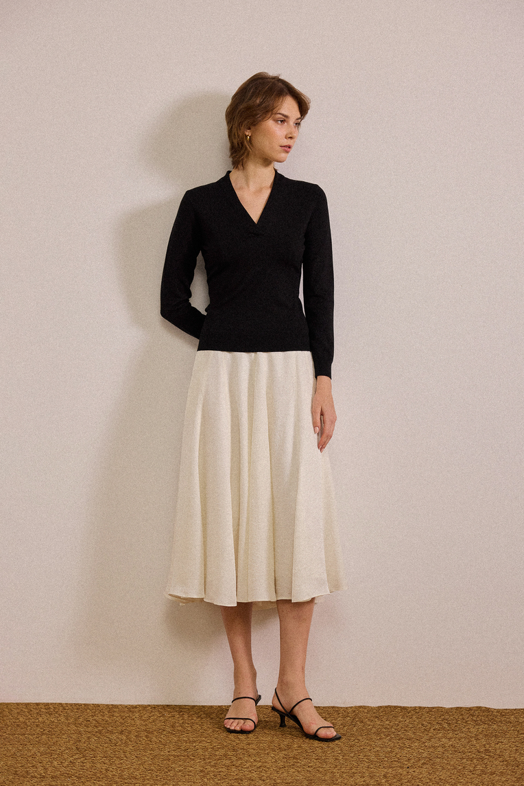 [PRE-ORDER SPECIAL] Viscose Overlap V-Neck Knit Top