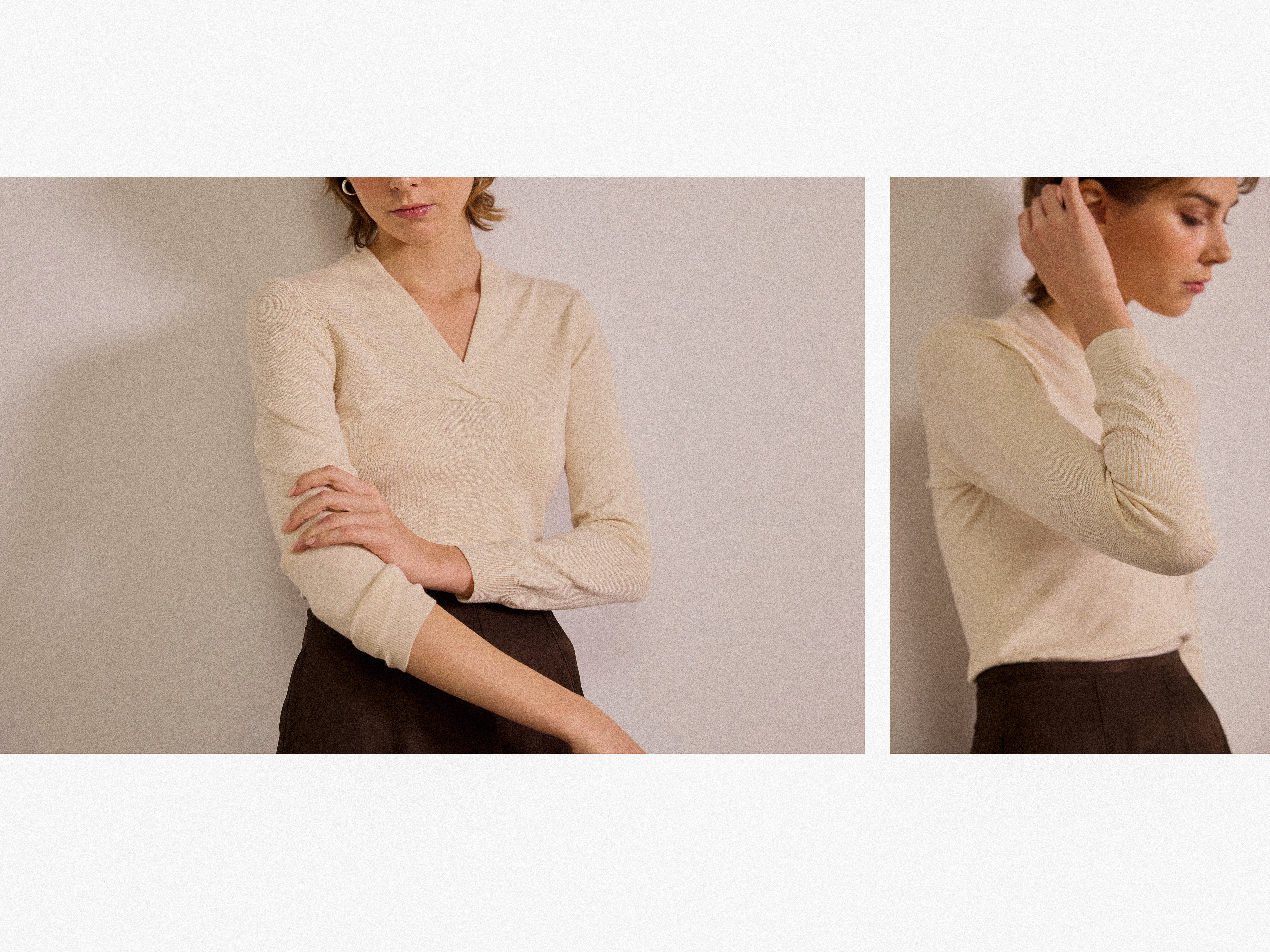 [PRE-ORDER SPECIAL] Viscose Overlap V-Neck Knit Top