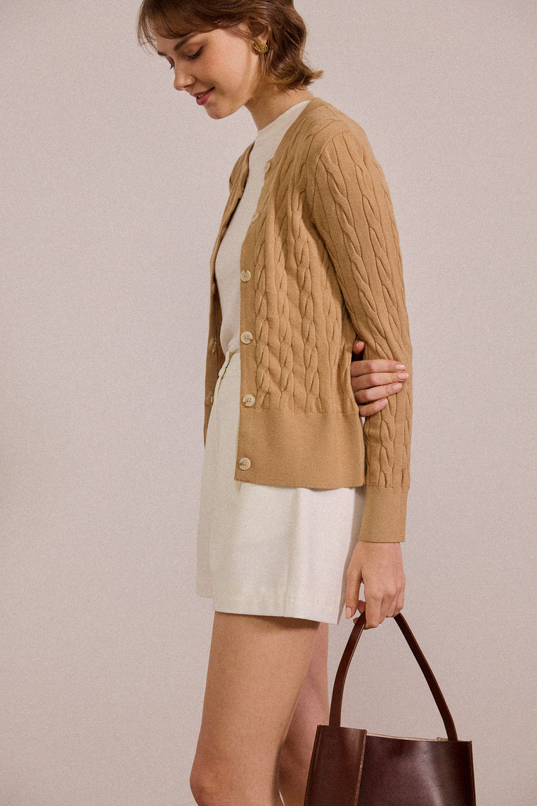 [PRE-ORDER SPECIAL] Cable Knit Button-Down Cardigan