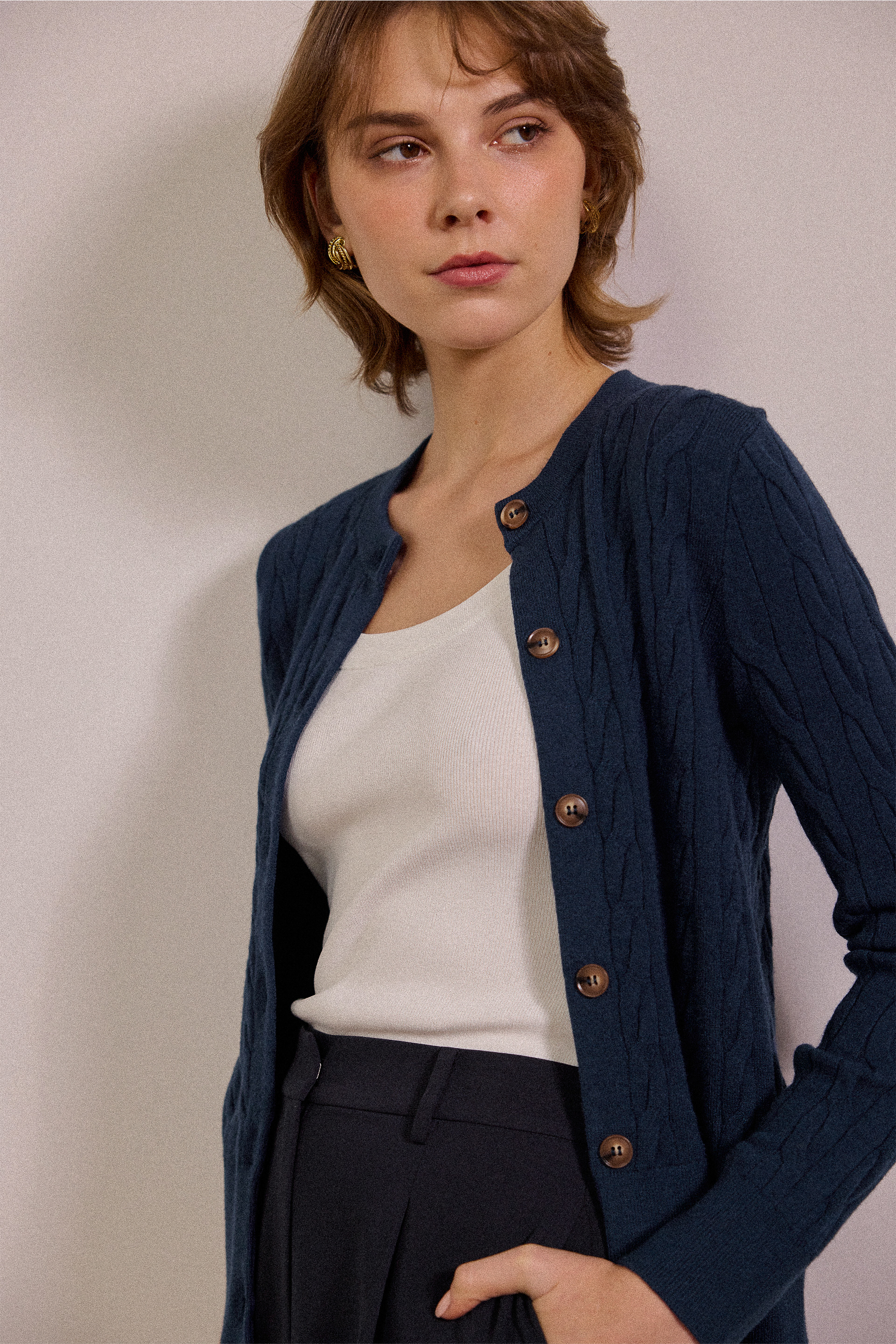 [PRE-ORDER SPECIAL] Cable Knit Button-Down Cardigan