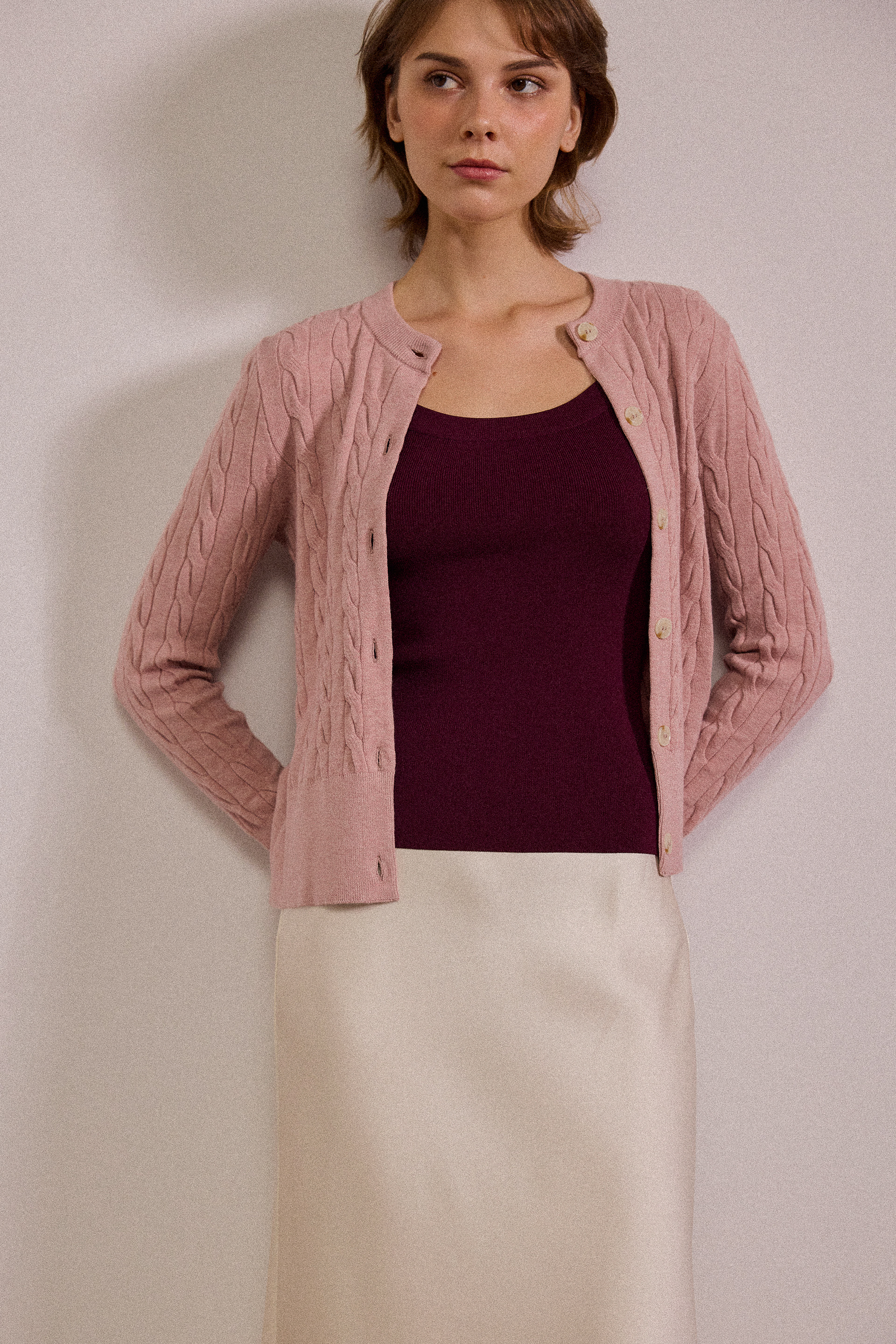 [PRE-ORDER SPECIAL] Cable Knit Button-Down Cardigan