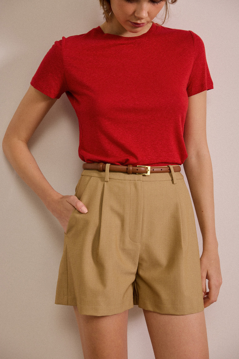 Tailored High-Waisted Shorts