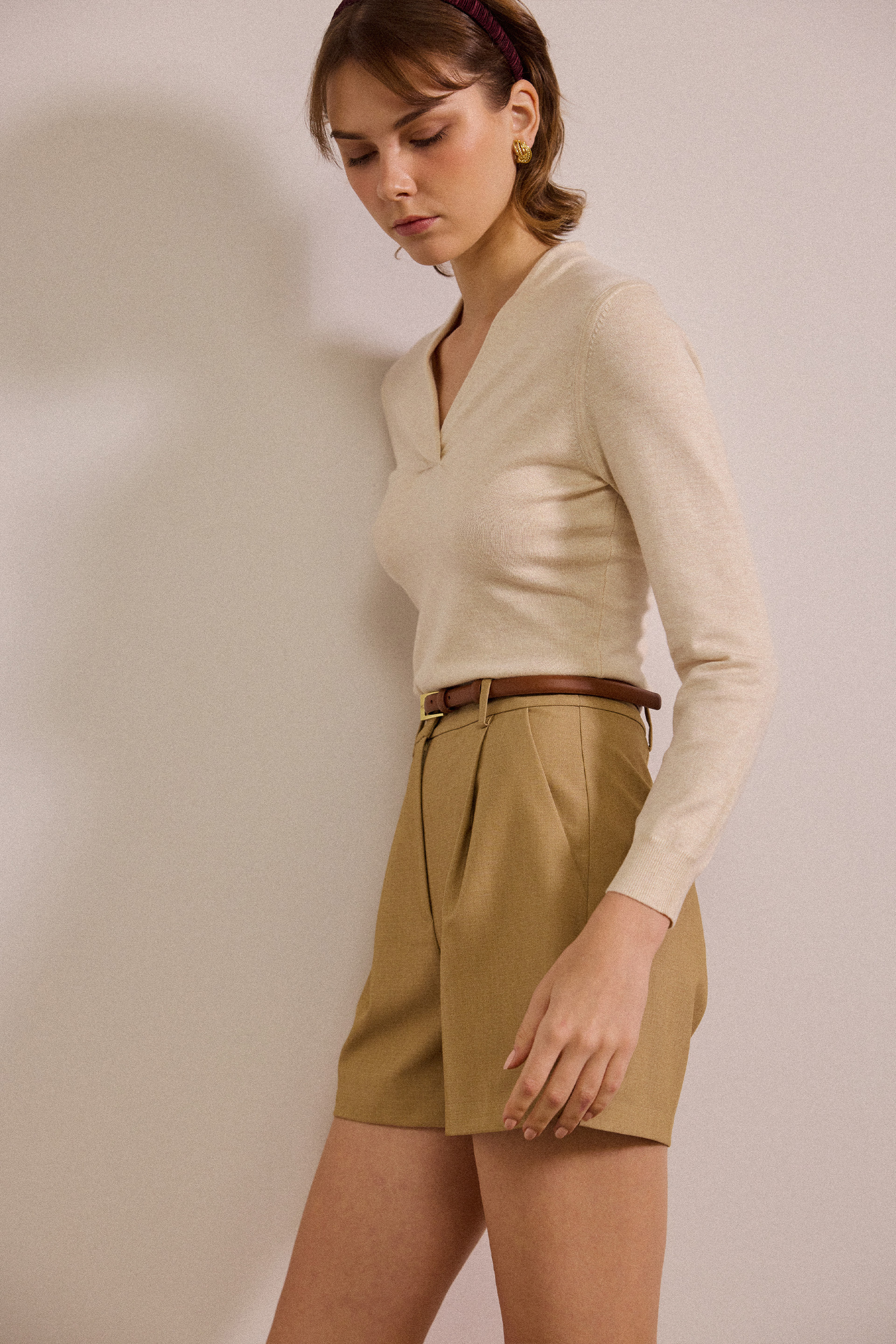 Tailored High-Waisted Shorts