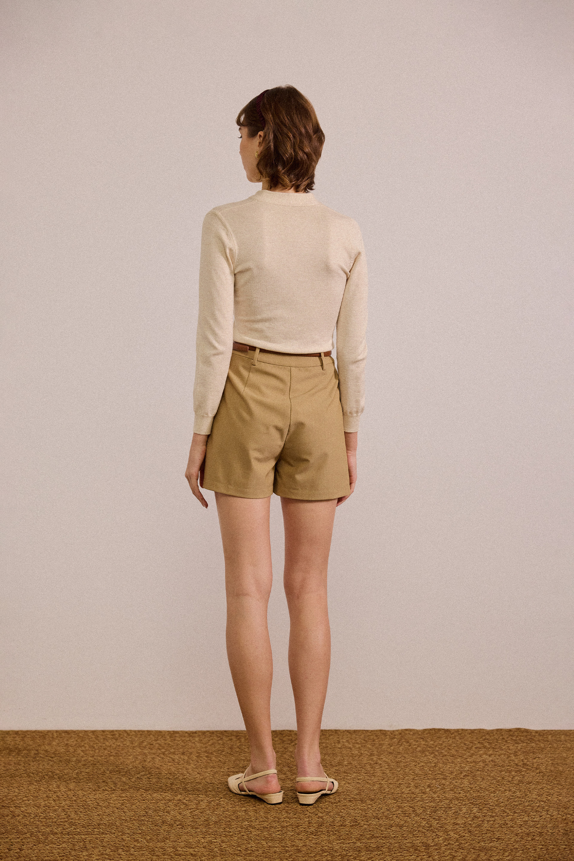 Tailored High-Waisted Shorts