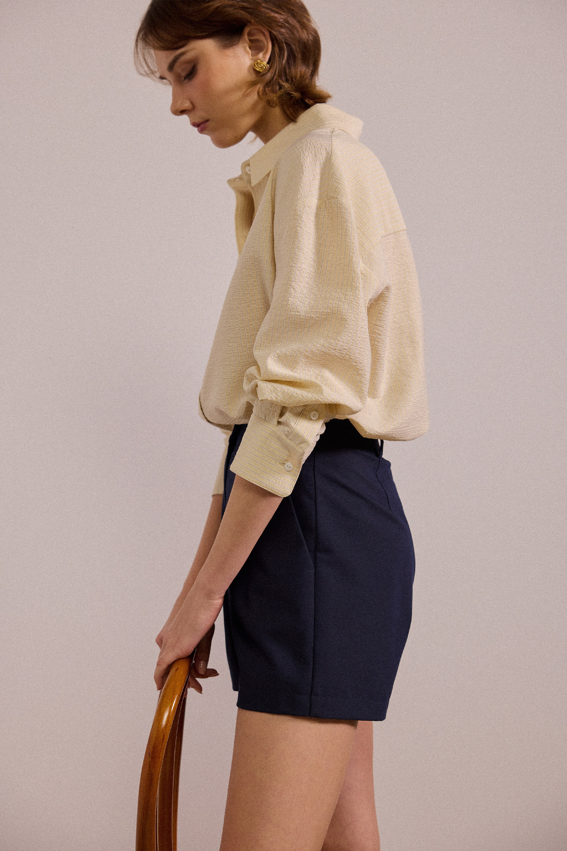 Tailored High-Waisted Shorts