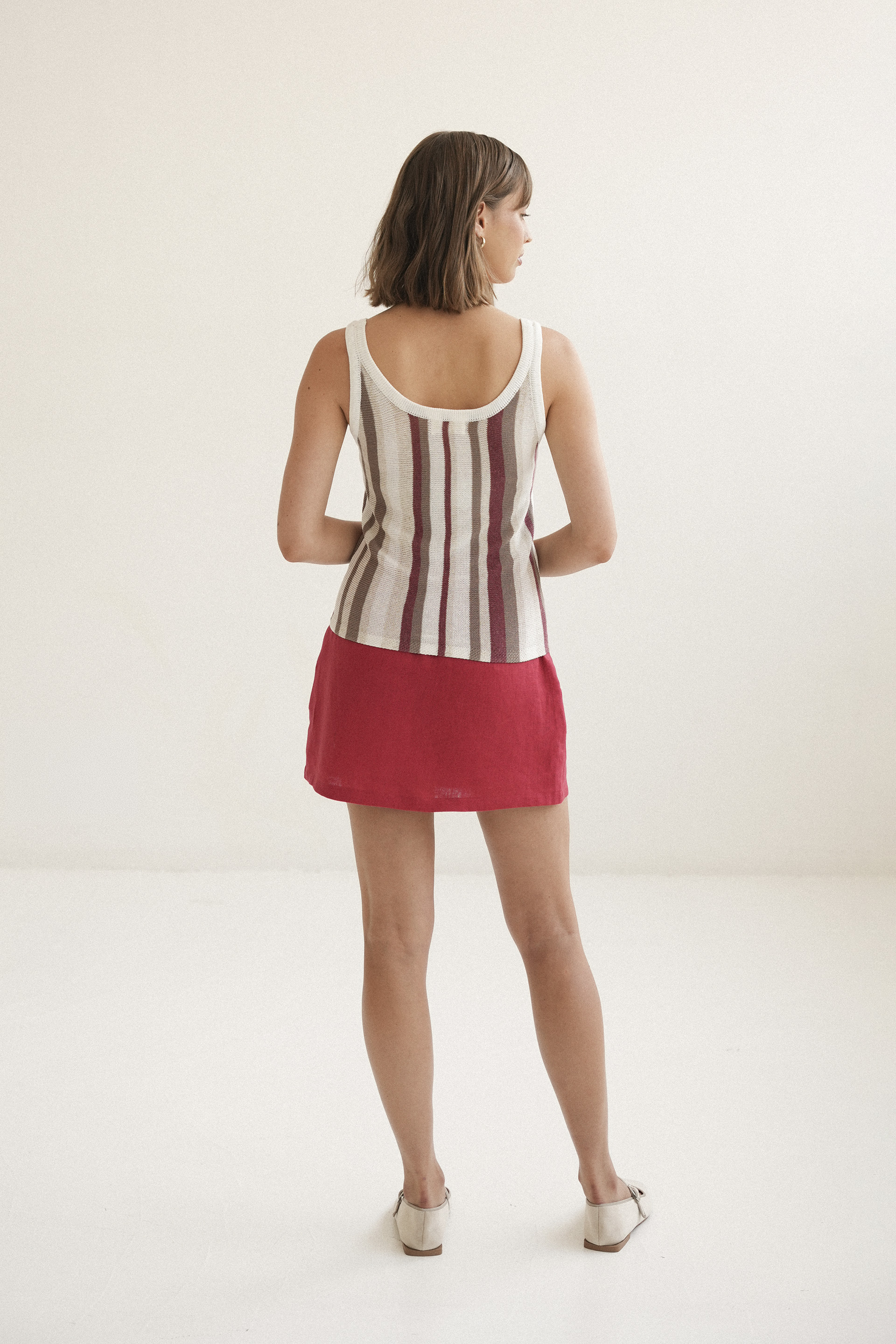 Striped Knitted Tank Top