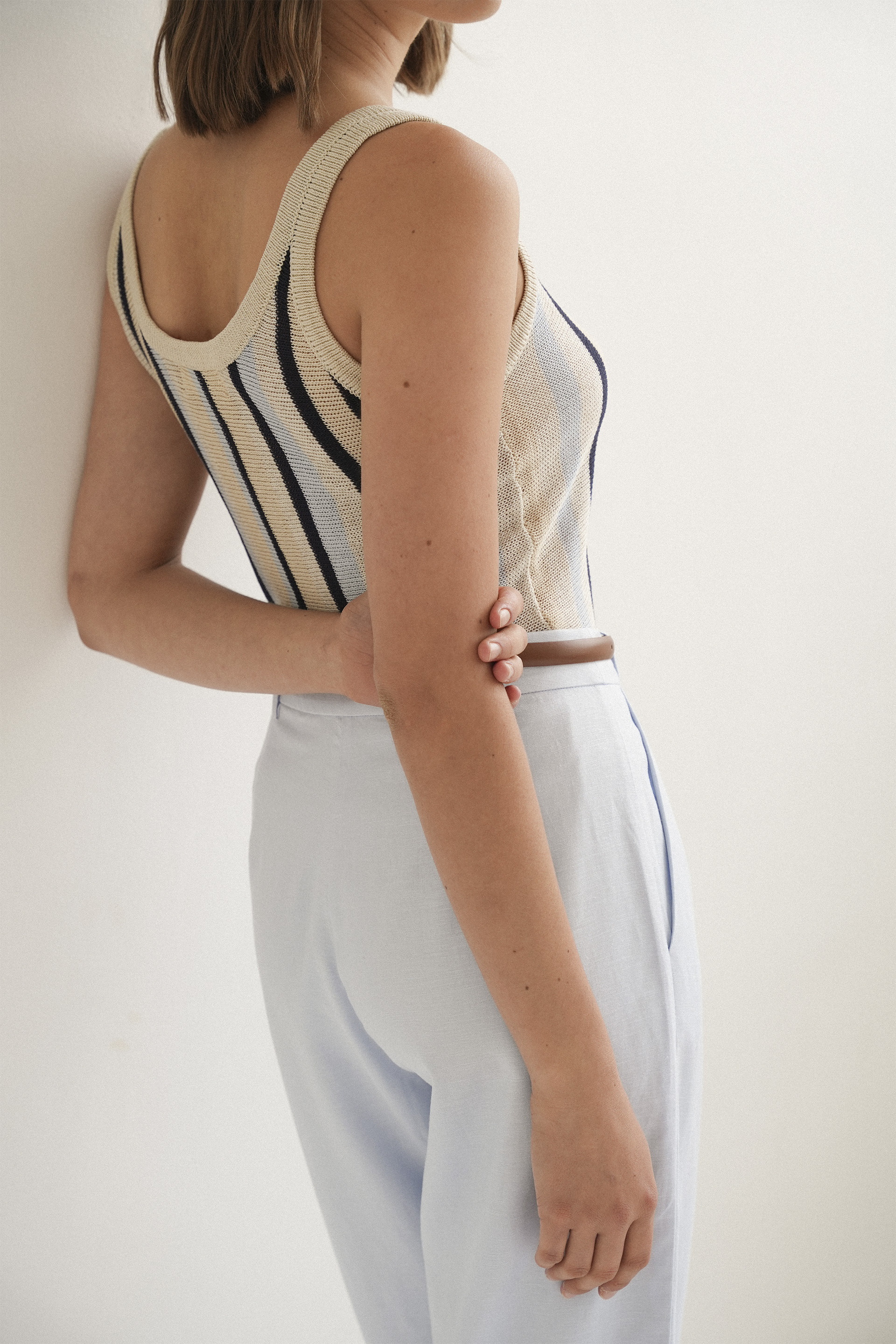 Striped Knitted Tank Top