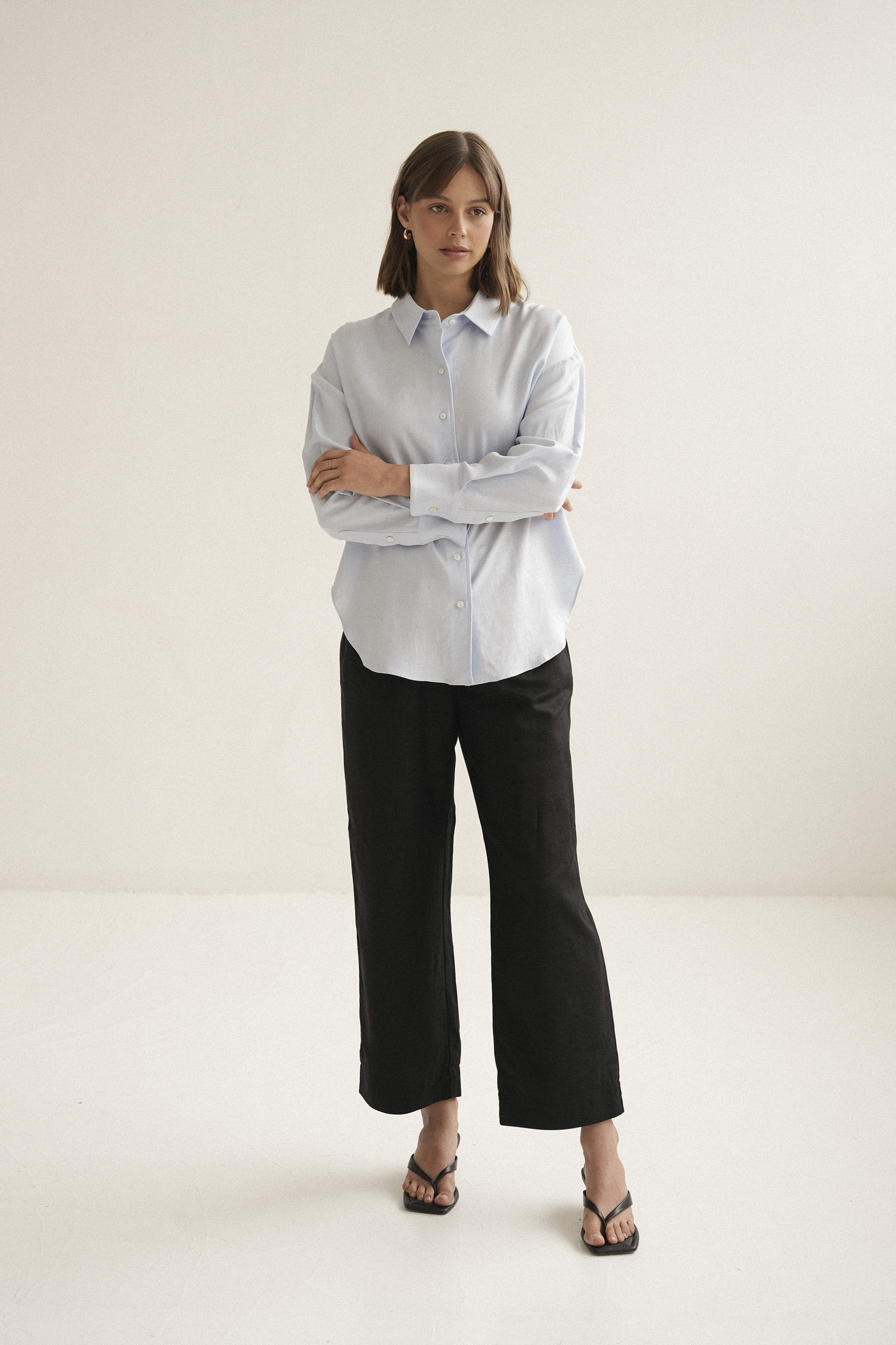 Tailored Linen-Blend Trousers