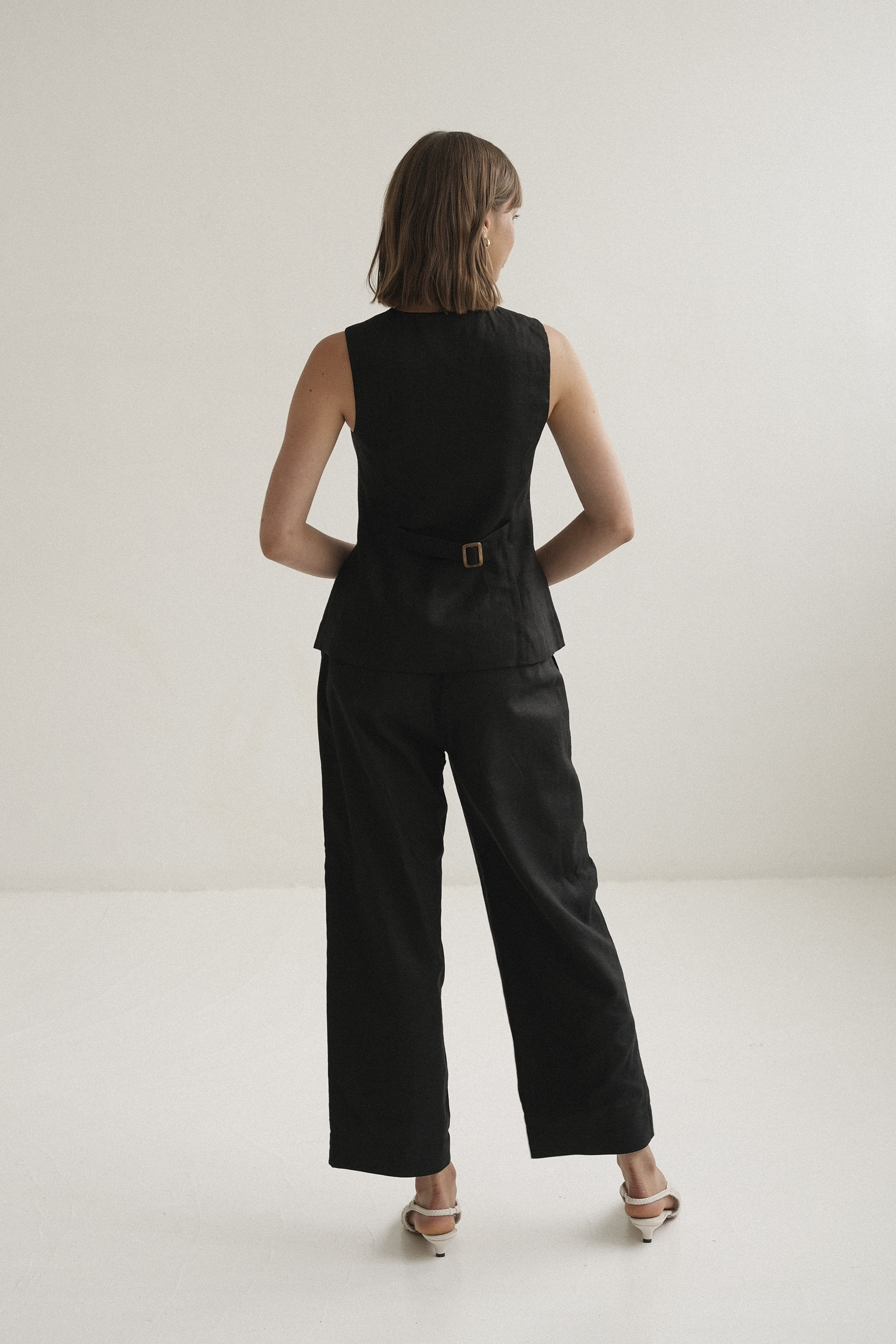 Tailored Linen-Blend Trousers