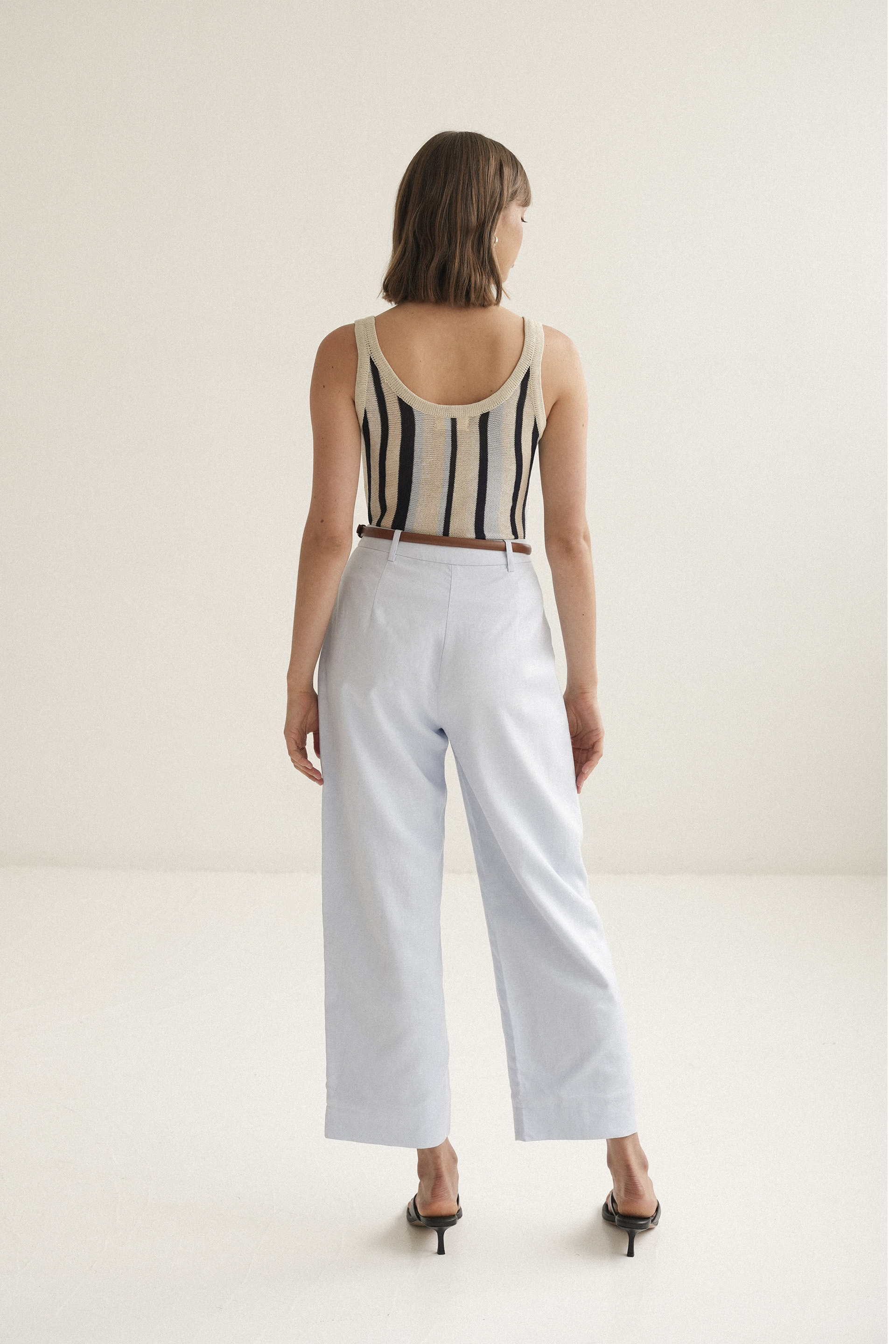 Tailored Linen-Blend Trousers