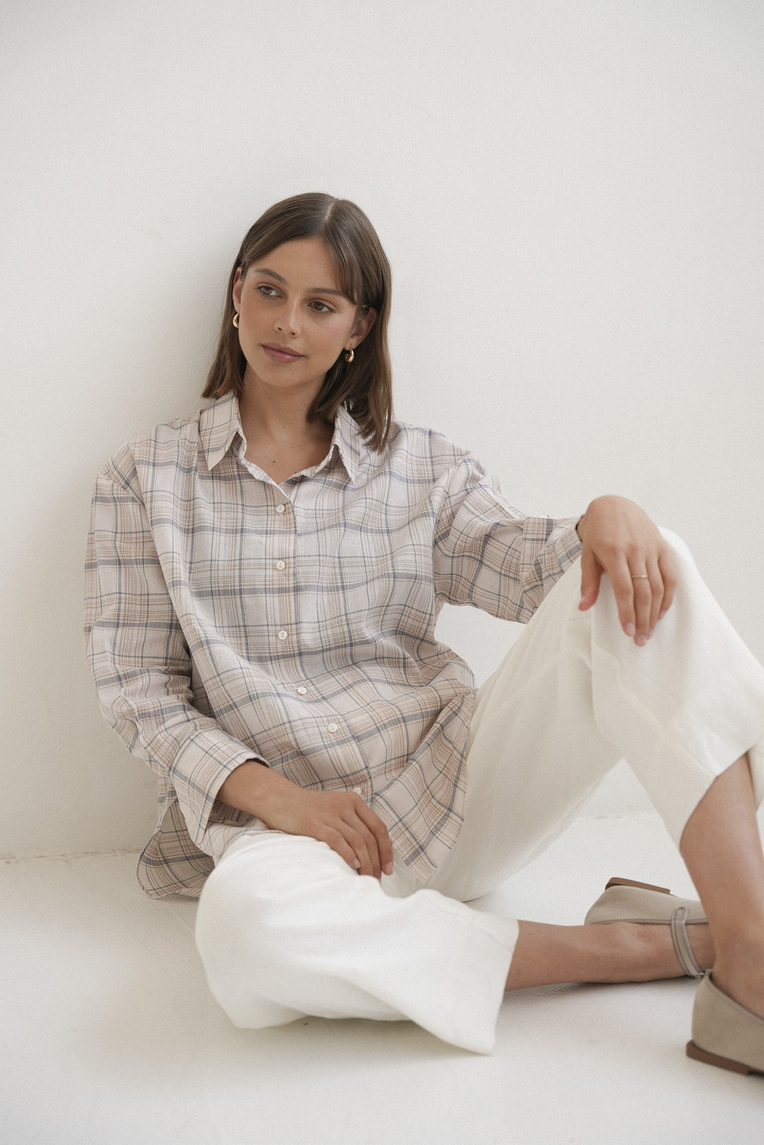 Tailored Linen-Blend Trousers