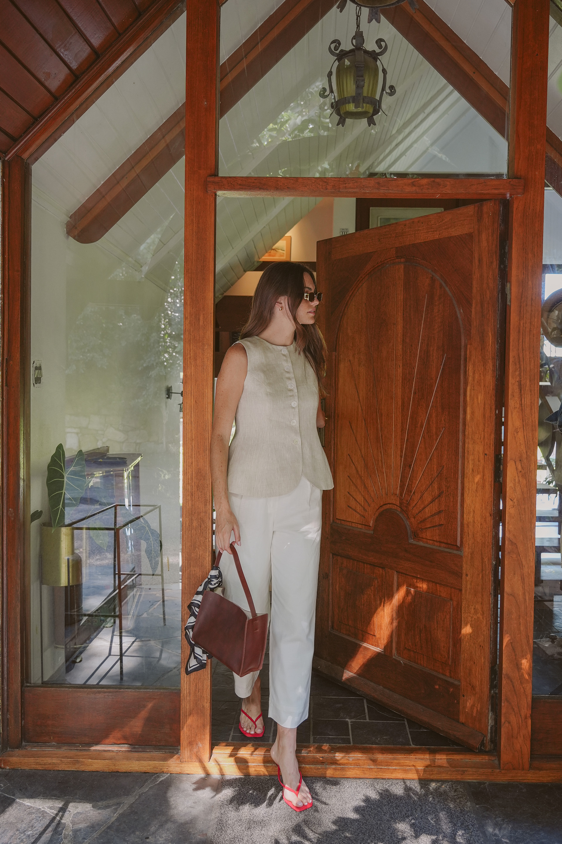 Tailored Linen-Blend Trousers